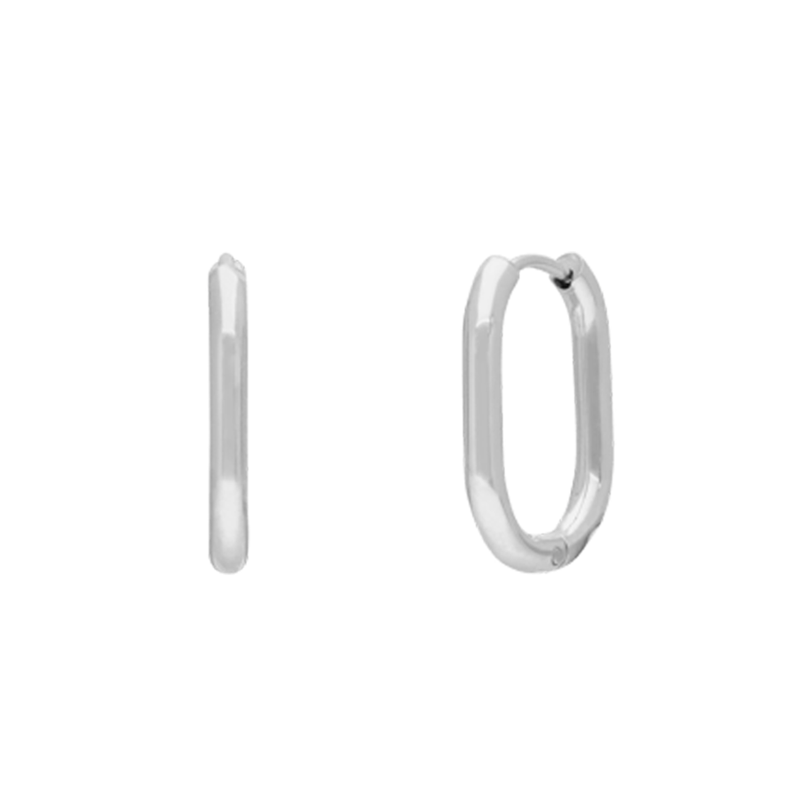 Lucardi Ohrringe Stahl Silber Damen