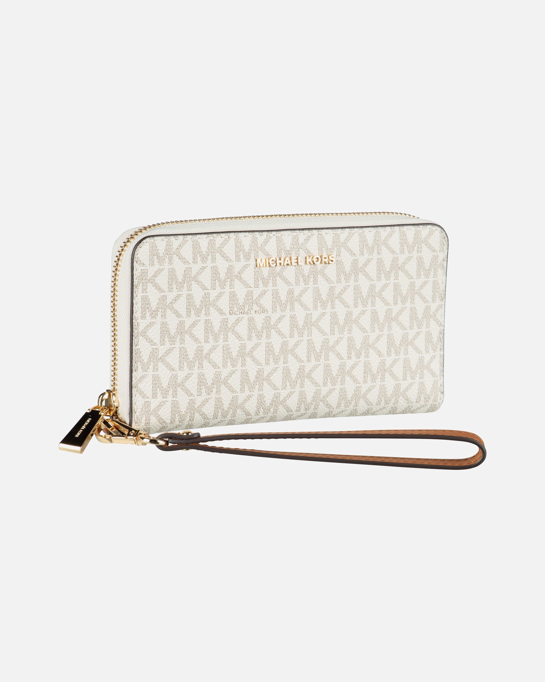Handtasche für Weiblich Michael Kors Default Brand Line Clutch Jet Set LG Flat MF Phone Case MK Signature Vanilla