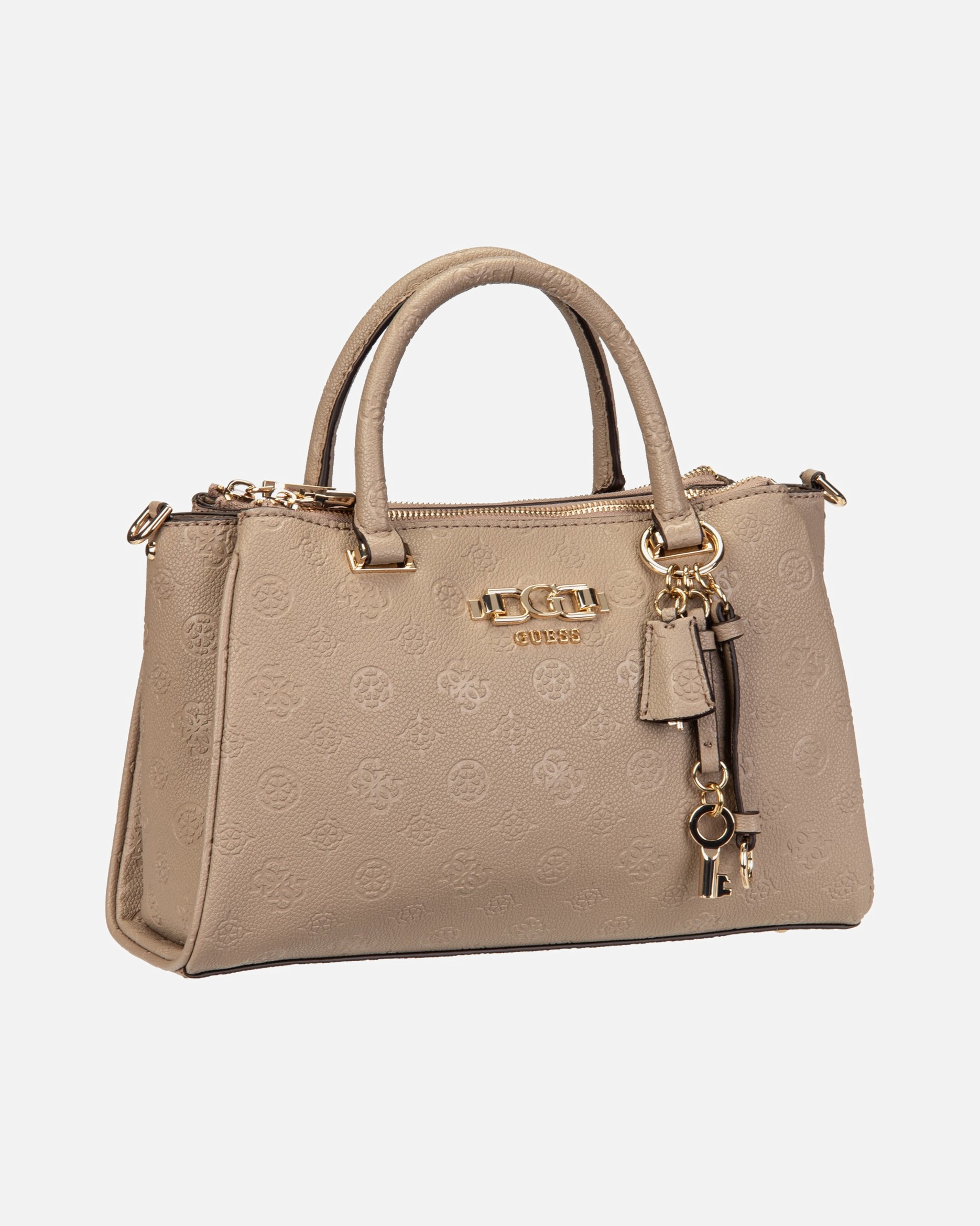 Handtasche für Weiblich Guess Handtasche Anise Triple Comp Satchel Dark Oak