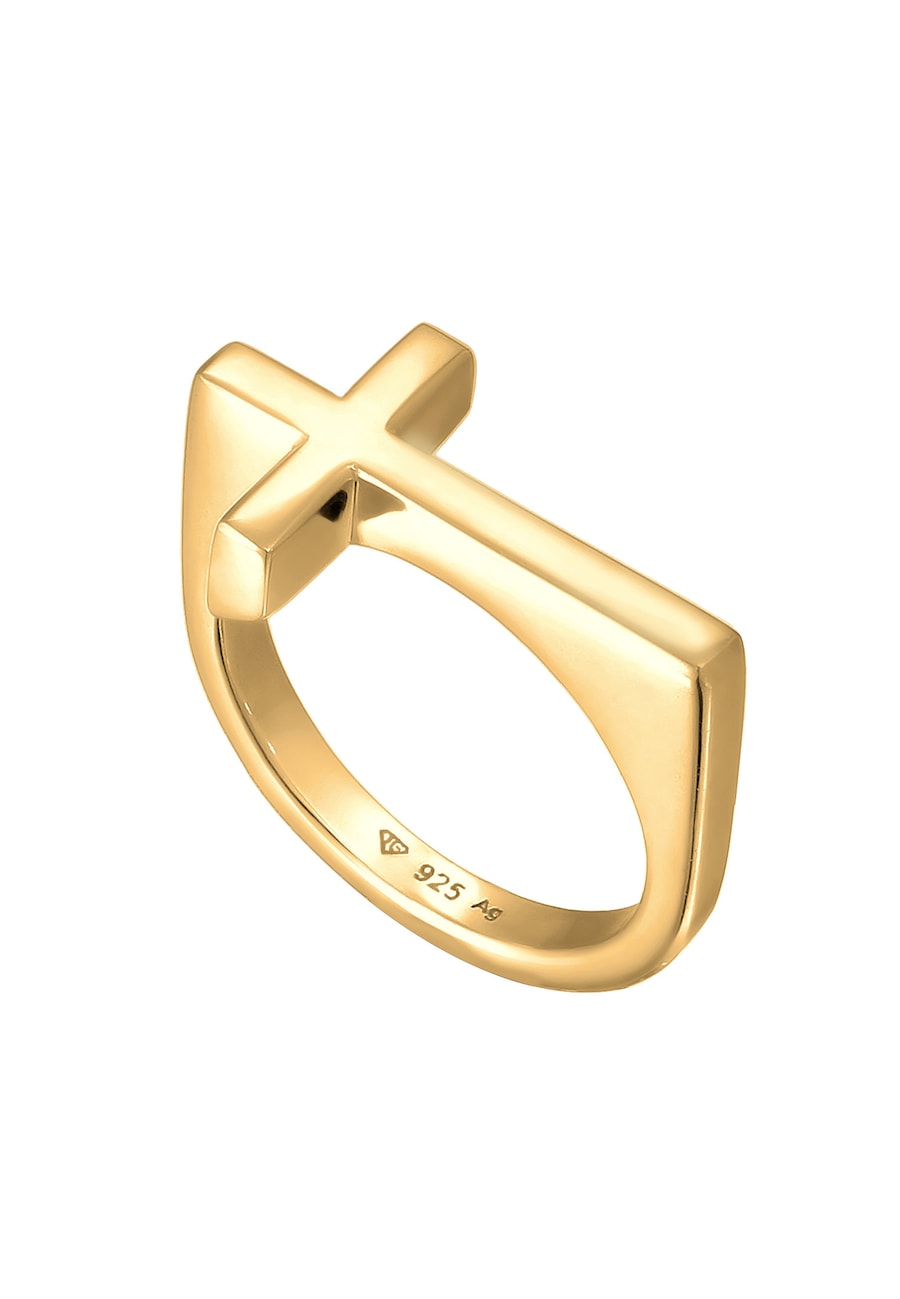 KUZZOI Herren Kreuz Modern Schlicht 925 Silber 66