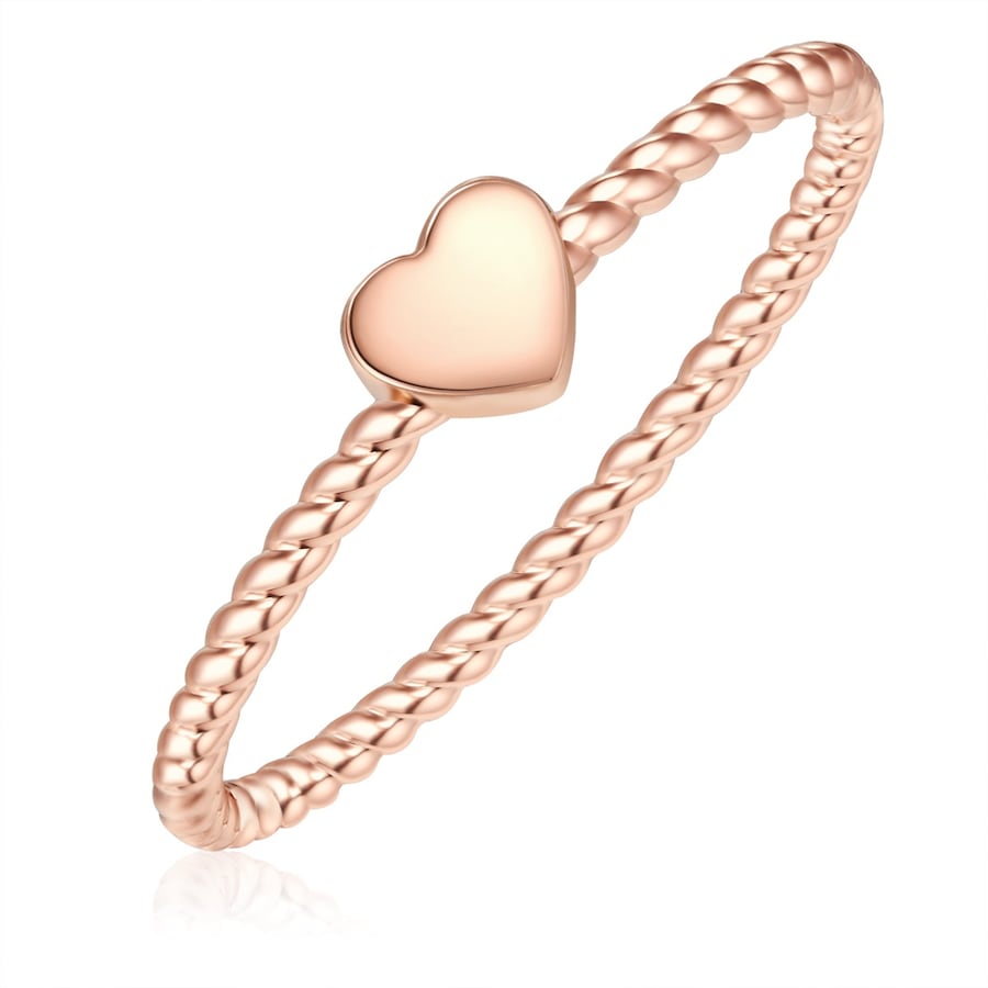 Glanzstücke München Ring Herz aus Sterling Silber in roségold 56 Damen