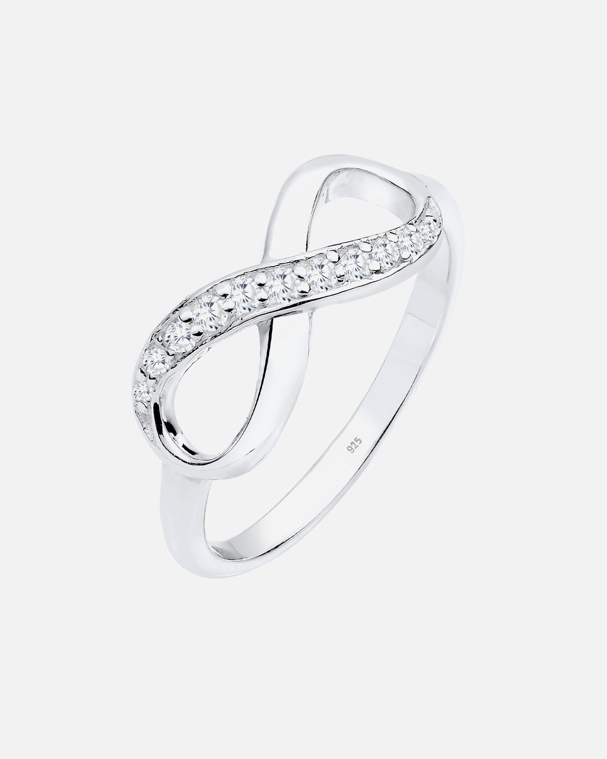 Ring für Weiblich Elli Infinity Zirkonia Eye Catcher 925 Sterling Silber 58
