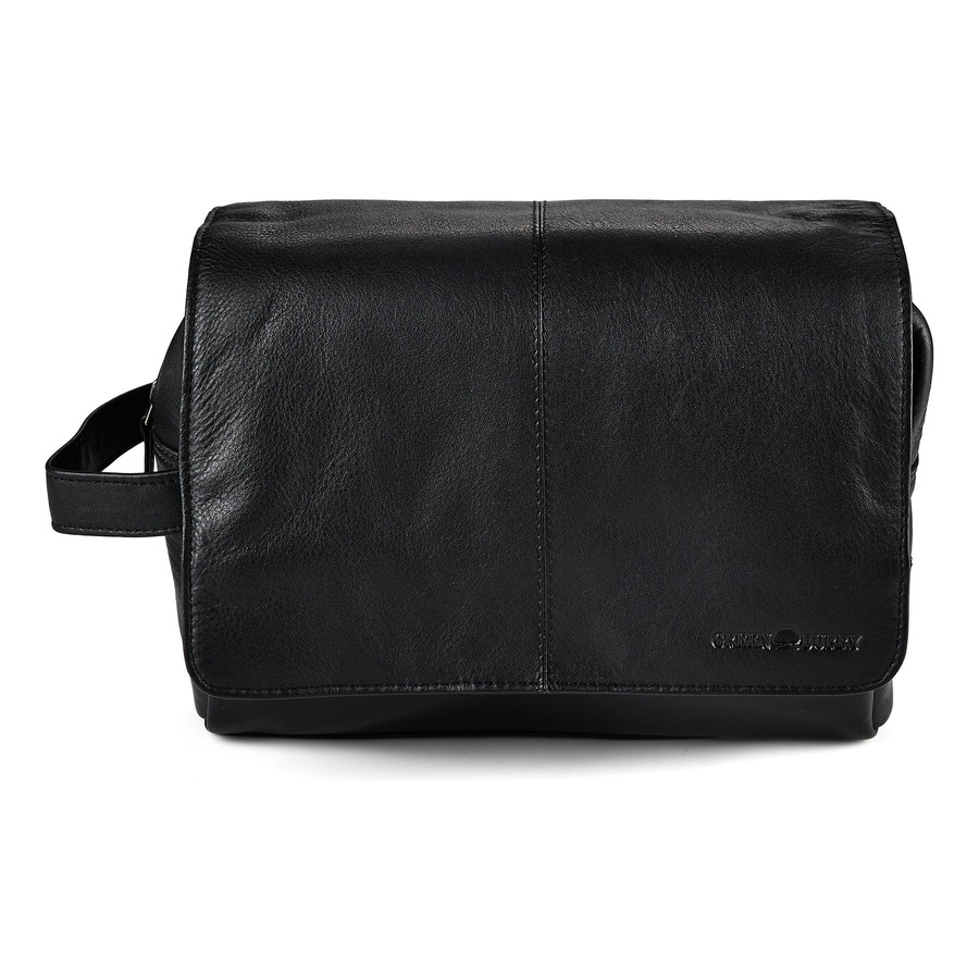 Greenburry Vintage Kulturbeutel schwarz Schwarz Herren