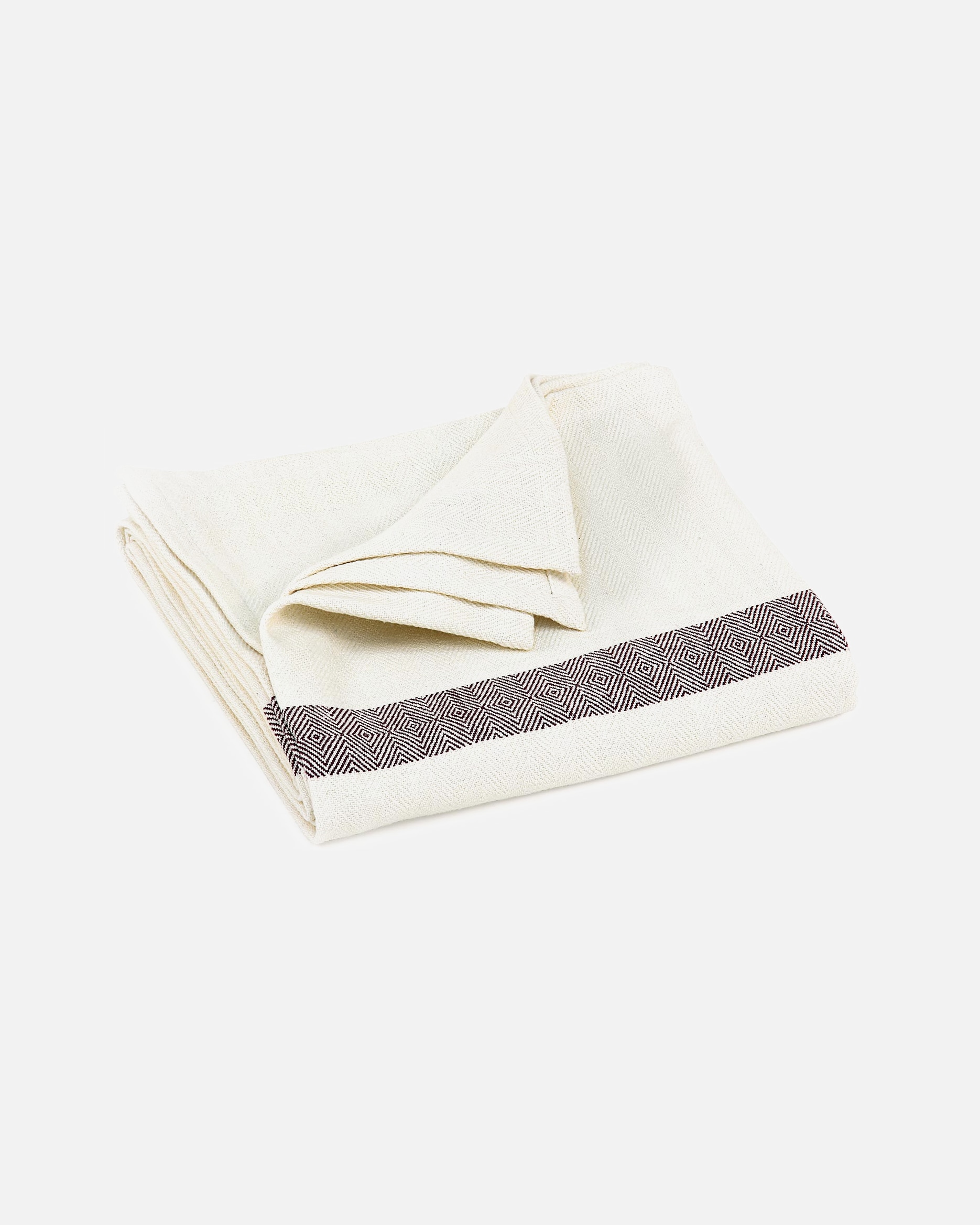 Massagezubehör für Unisex bodhi Baumwoll-Decke mit Fischgrätmuster natur 1 Stück