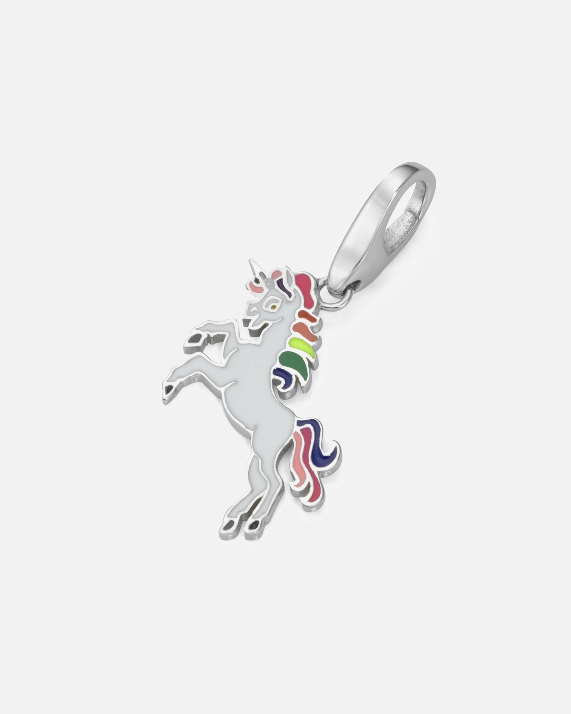Schmuckanhänger für Weiblich Giorgio Martello Milano Charm Einhorn Regenbogen, Silber 925 Onesize