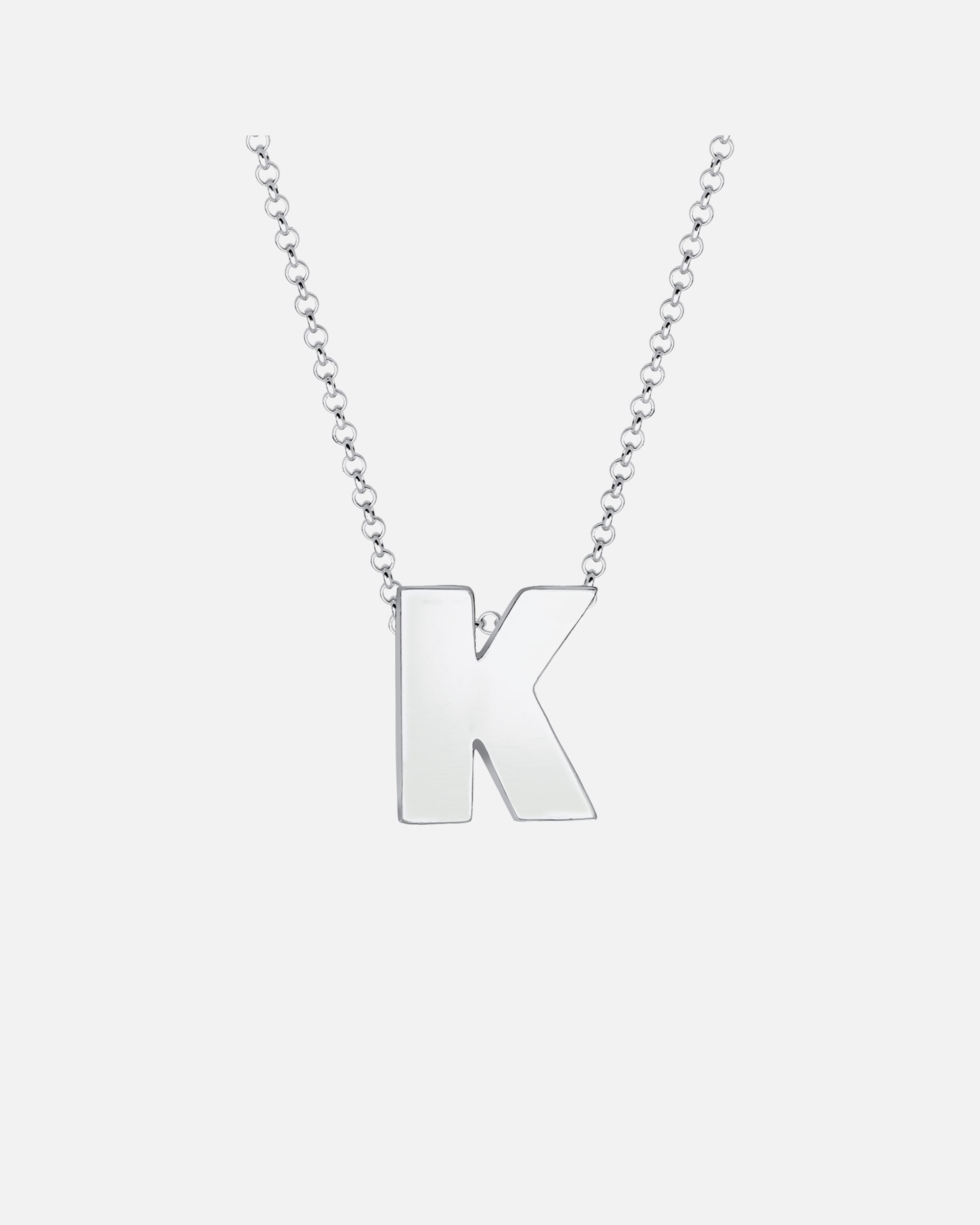 Halskette für Weiblich Elli Elli Halskette Buchstabe K Initialen Trend Minimal 925 Silber 45