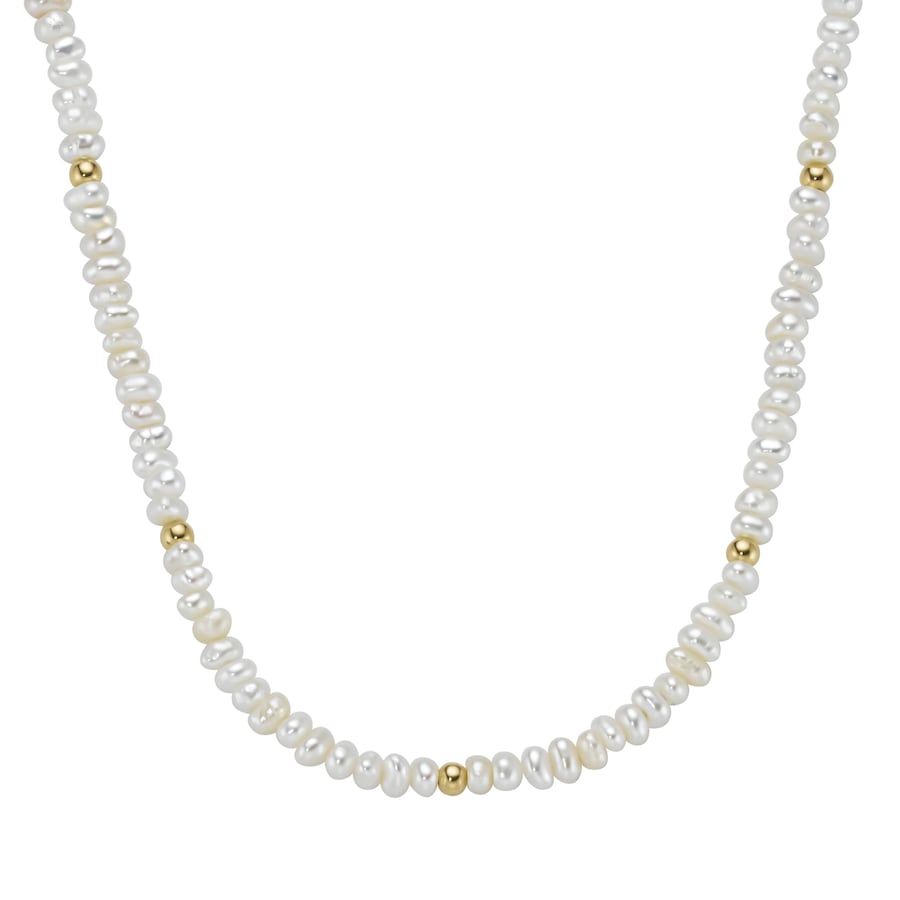 Smart Jewel Collier mit Süßwasserperlen, Silber 925 45 cm Weiss
