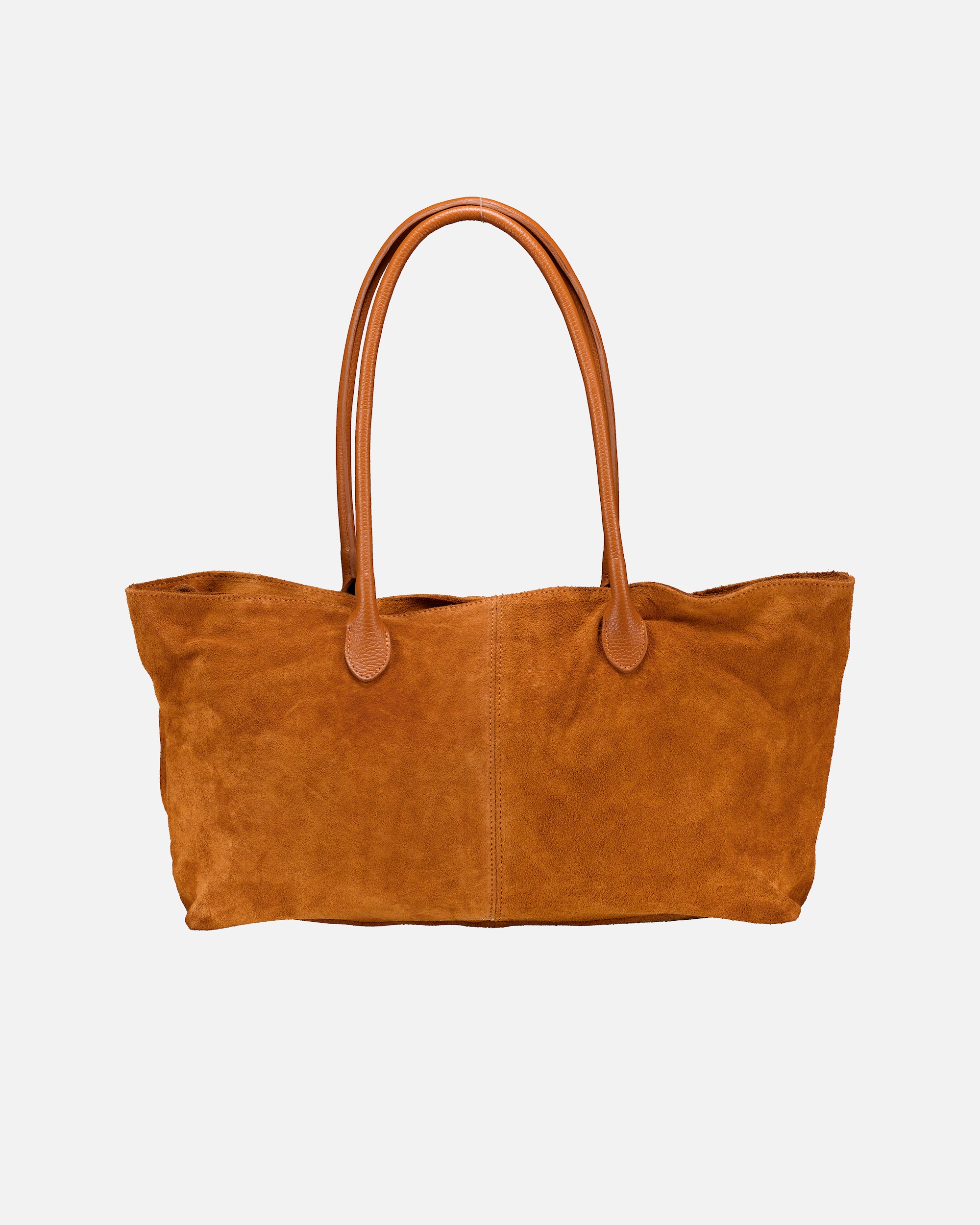 Shopper für Weiblich Hausfelder Manufaktur Shopper Velours variabel in der Form Hellbraun