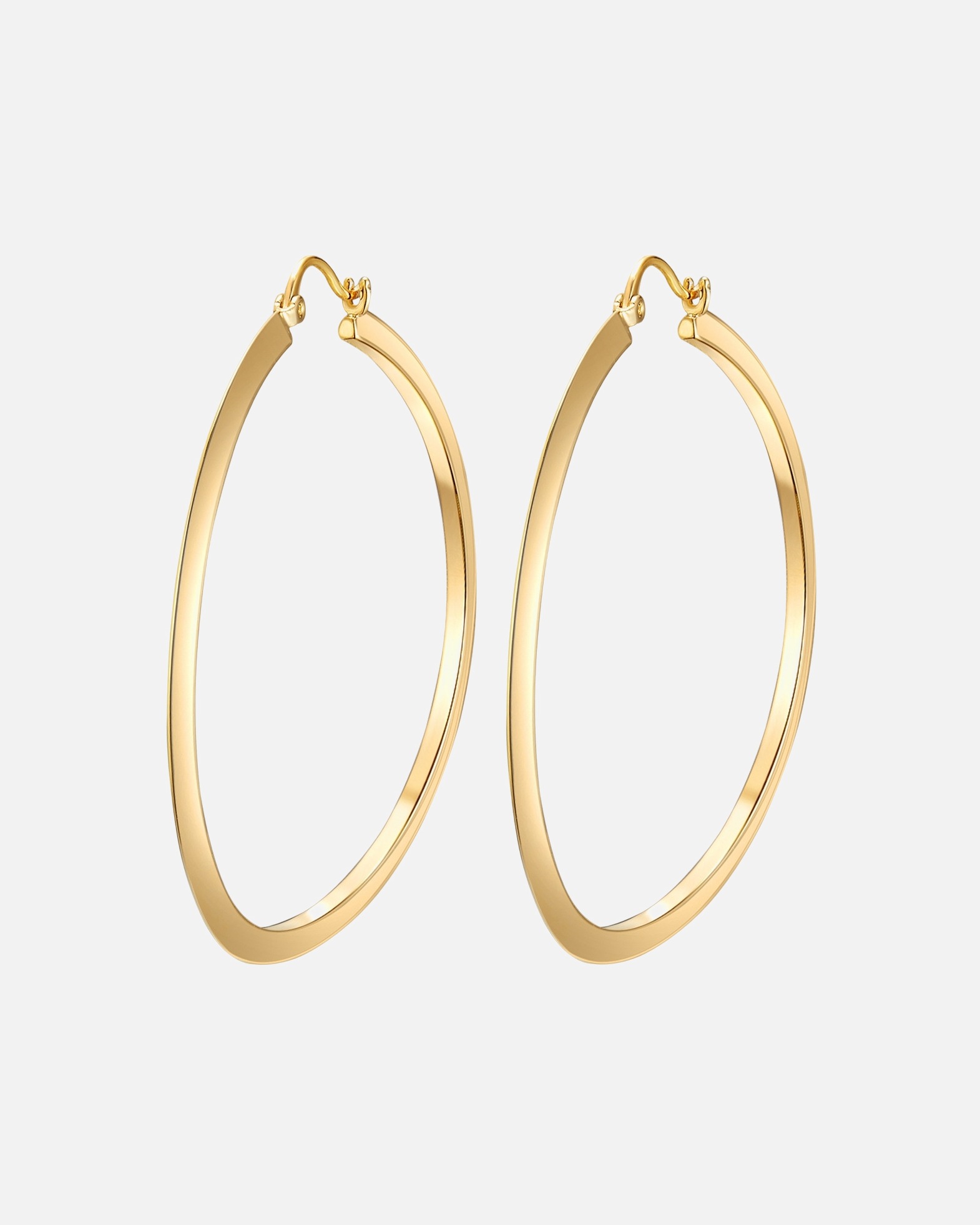 Creolen für Weiblich Lulu & Jane Creolen aus Metall-Legierung in Gelbgold 55,4 mm
