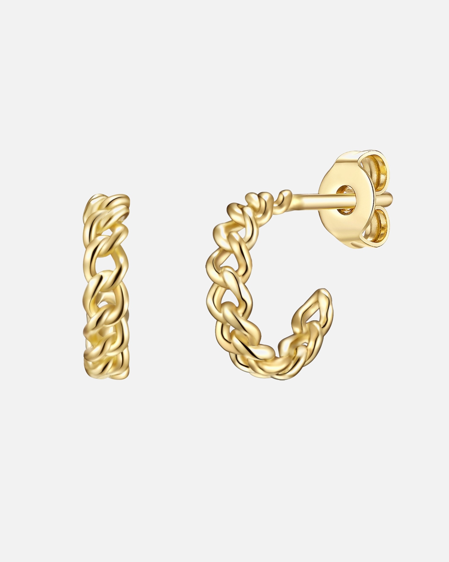 Ohrringe für Weiblich Glanzstücke München Creolen Sterling Silber in Gelbgold 10,2 mm