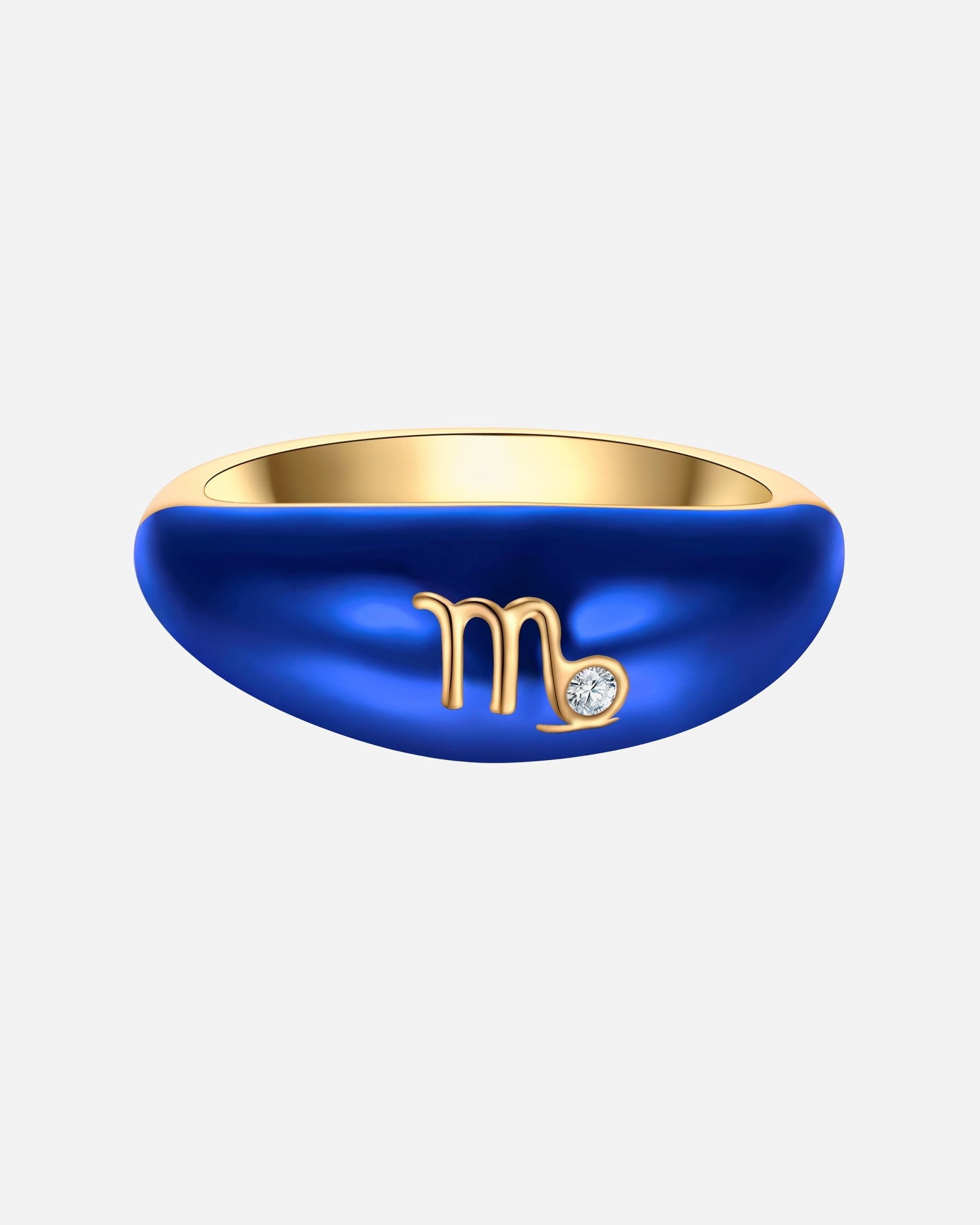 Ring für Weiblich Glanzstücke München Ring Sternzeichen Jungfrau aus Sterling Silber in gelbgold mit Zirkonia 58