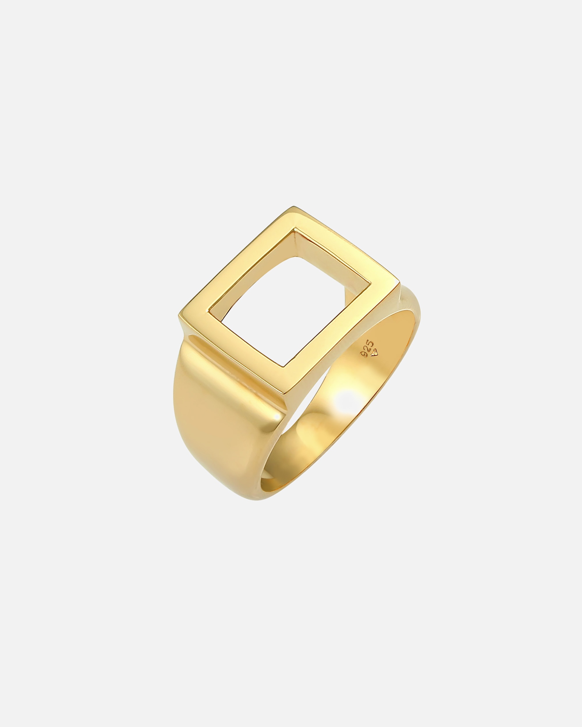 Ring für Männlich KUZZOI Siegelring Herren Rechteckig 925 Silber 60