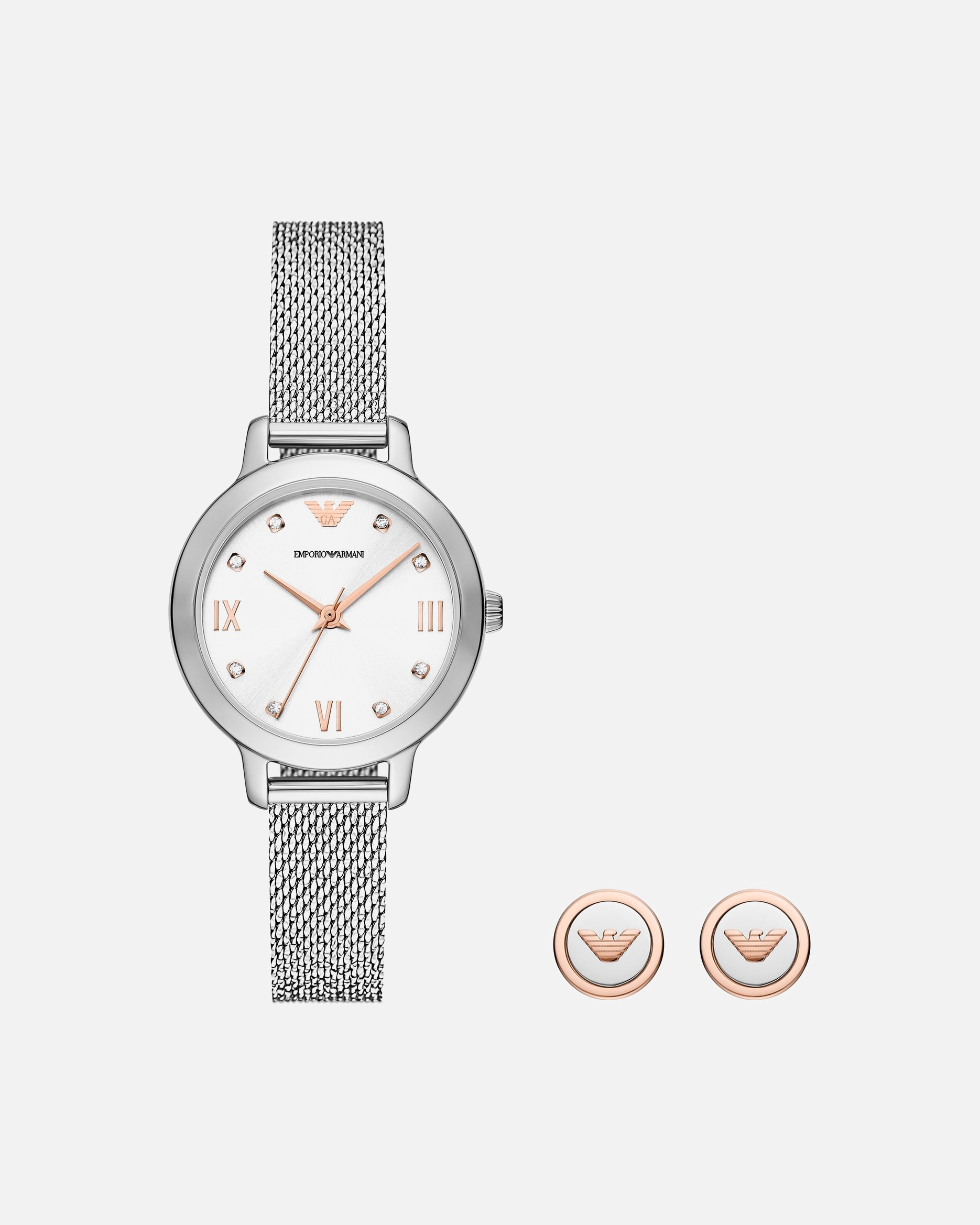 Uhr für Weiblich Emporio Armani Uhren-Set Edelstahl One Size