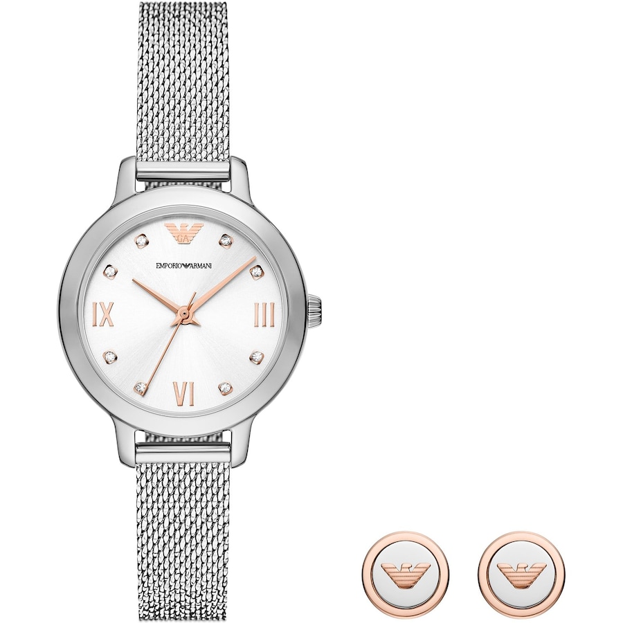 Emporio Armani Uhren-Set Edelstahl One Size Damen