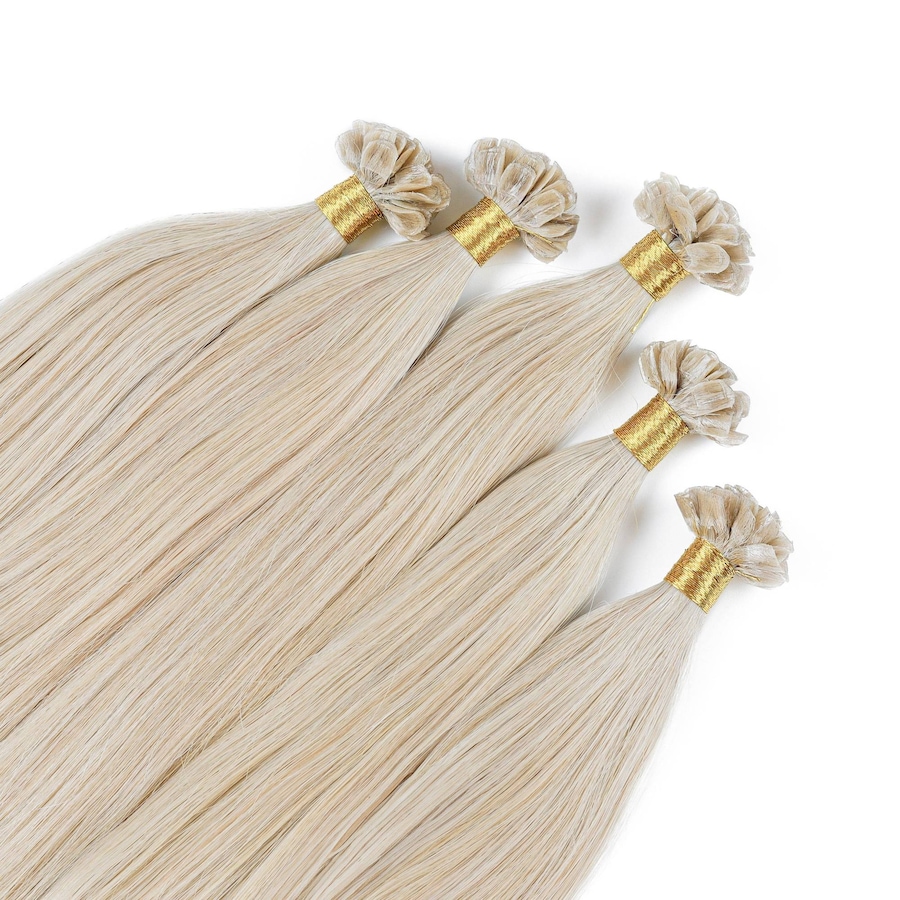 hair2heart Bonding Extensions Premium Echthaar #10/1 Hell-Lichtblond Asch 0,8g 40cm Nude Damen