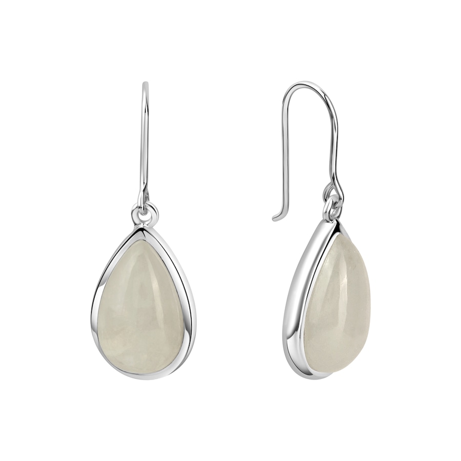 Jamelli Ohrringe 925/- Sterling Silber Mondstein irisierend weiß Damen