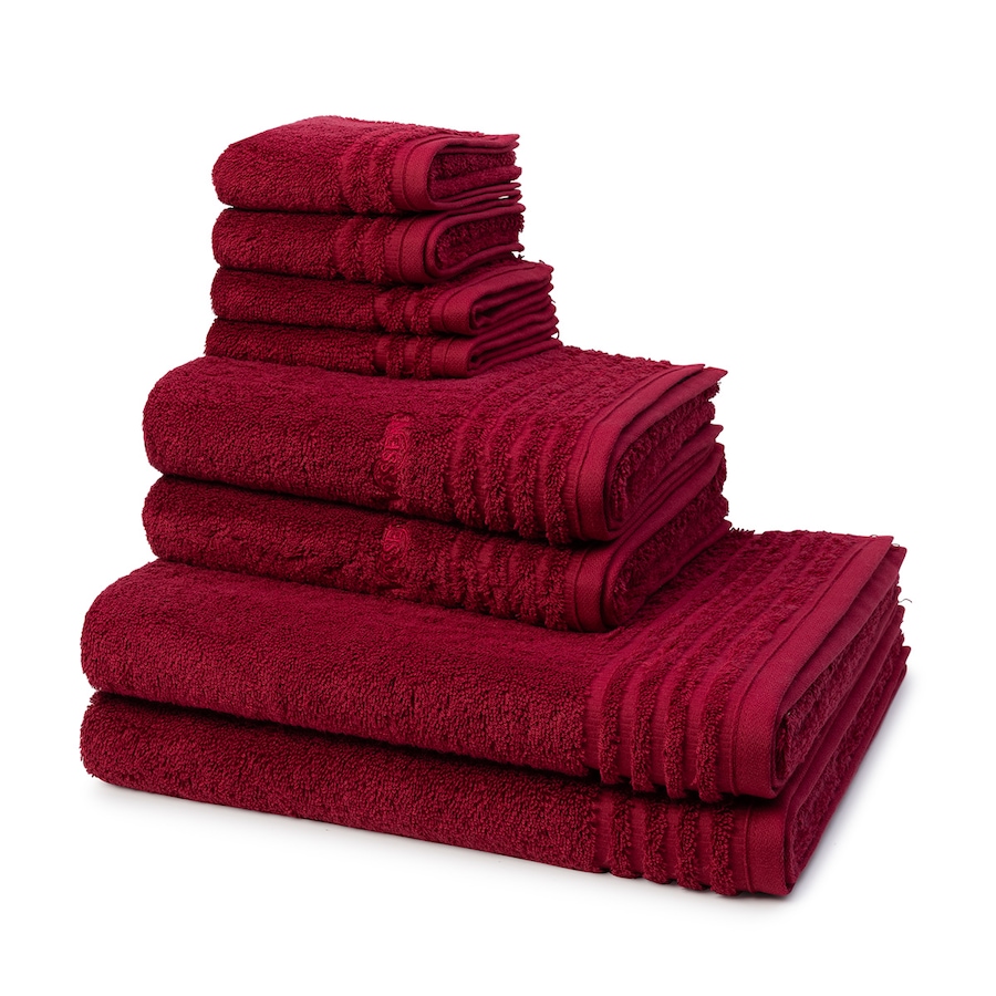 Vossen Vienna Supersoft 8-teiliges Handtuch-Set Rubin Dunkelrot