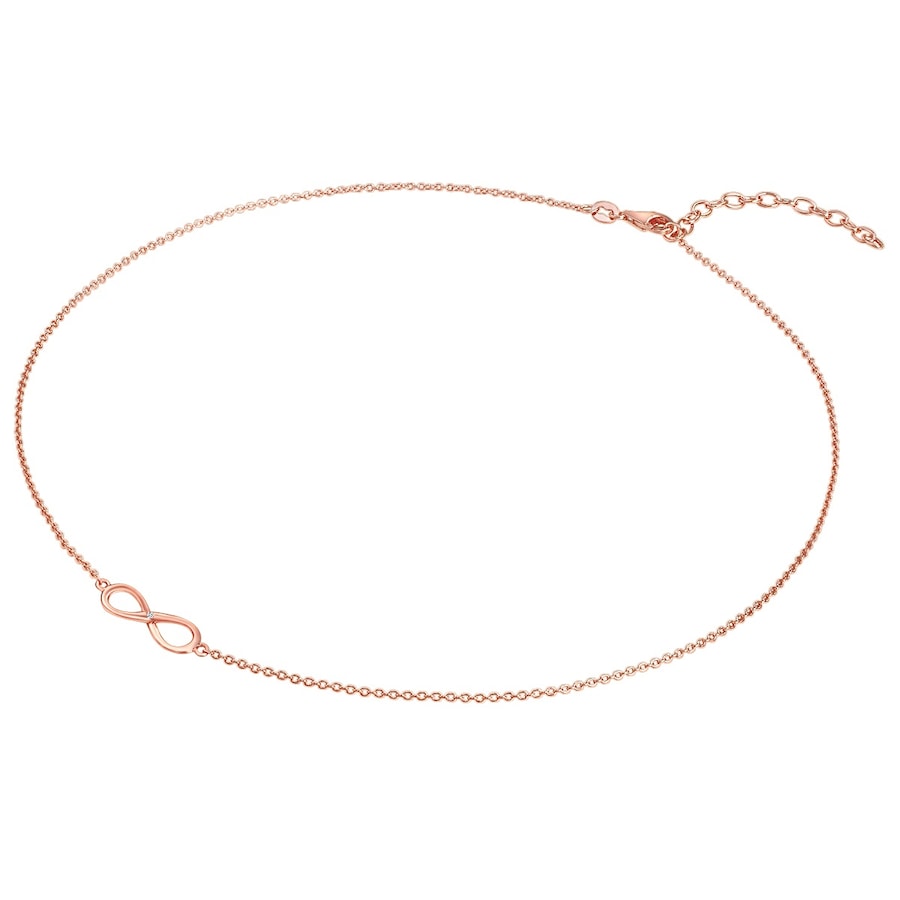 Lulu & Jane Diamant-Kette Infinity Sterling Silber Diamant in Roségold Damen