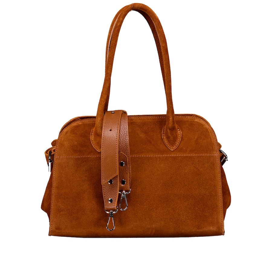 Hausfelder Manufaktur Tasche Velours Hellbraun Damen
