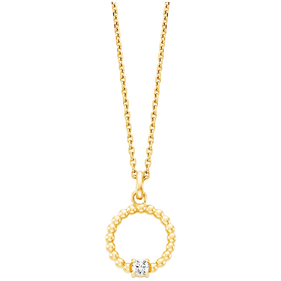 Julie Julsen Anhänger mit Kette 925/- Sterling Silber Zirkonia weiß 40cm Weiss Damen