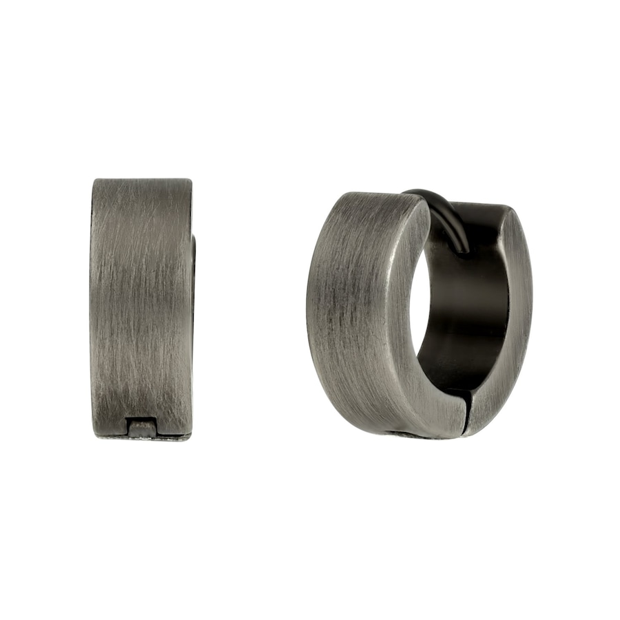 Lucardi Ohrringe Stahl - silbern Damen