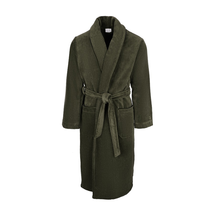 Möve Schalkragenmantel Homewear olive