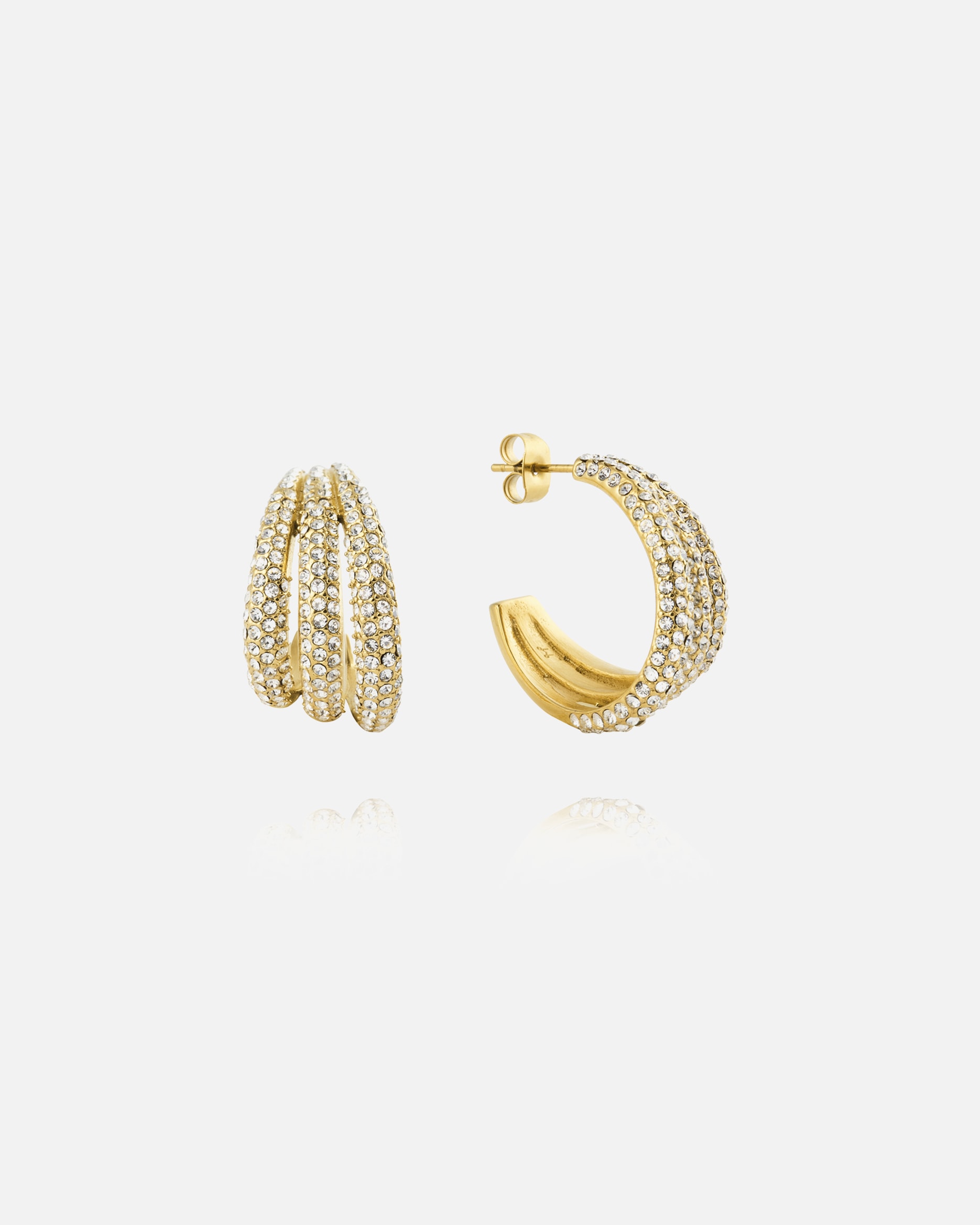 Ohrringe für Weiblich Mockberg Mockberg Kenza Gold Plated Aurelia Earrings MB1849 Gold