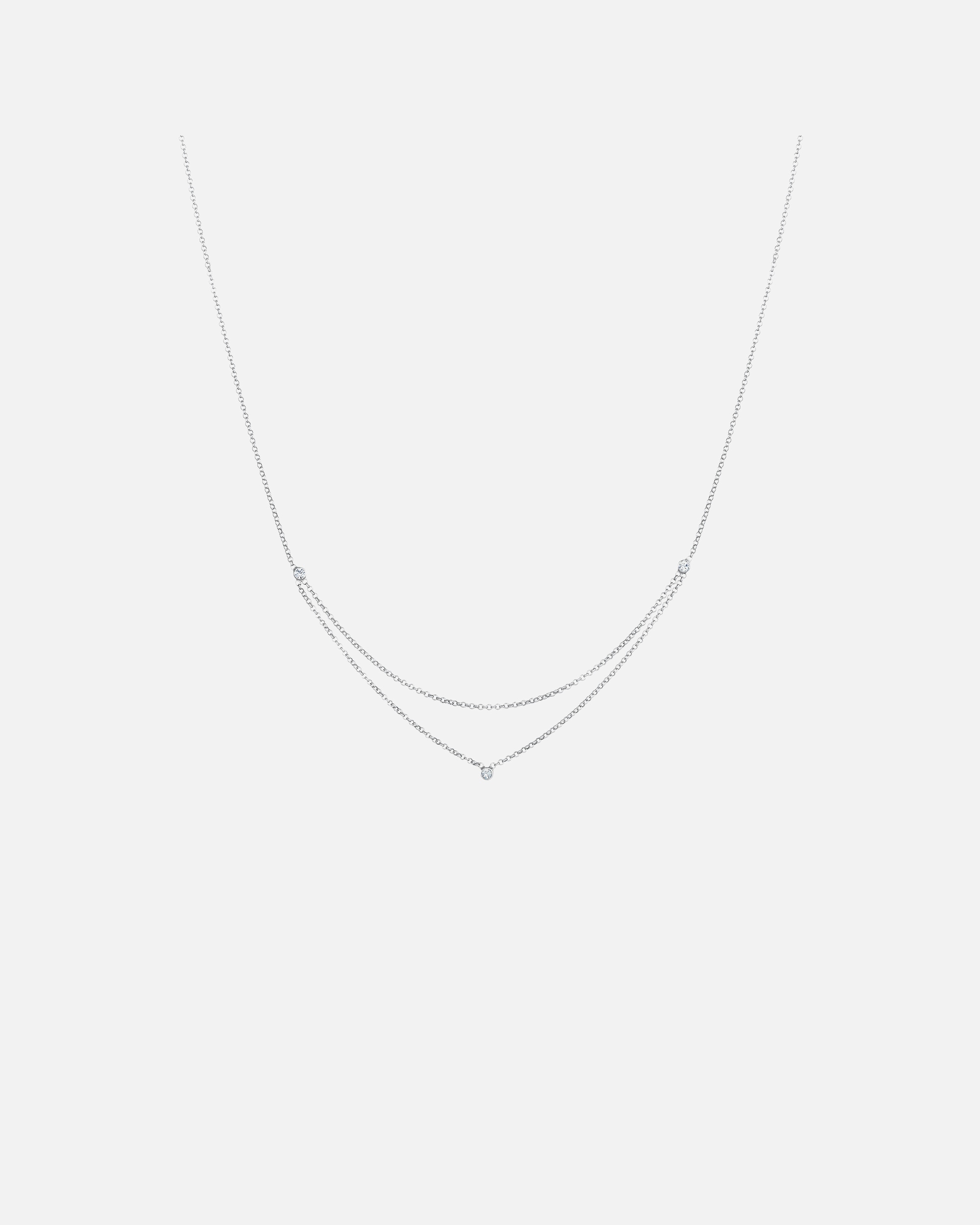 Halskette für Weiblich Elli Layer 925 Silber, mit Kristallen von Swarovski® 40