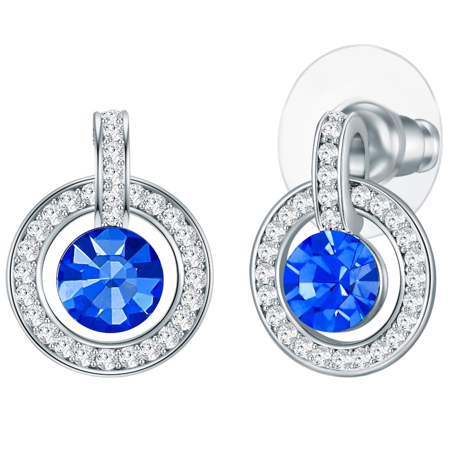 Lulu & Jane Ohrstecker aus Metall in Silber mit Glaskristall 15,4 mm Damen