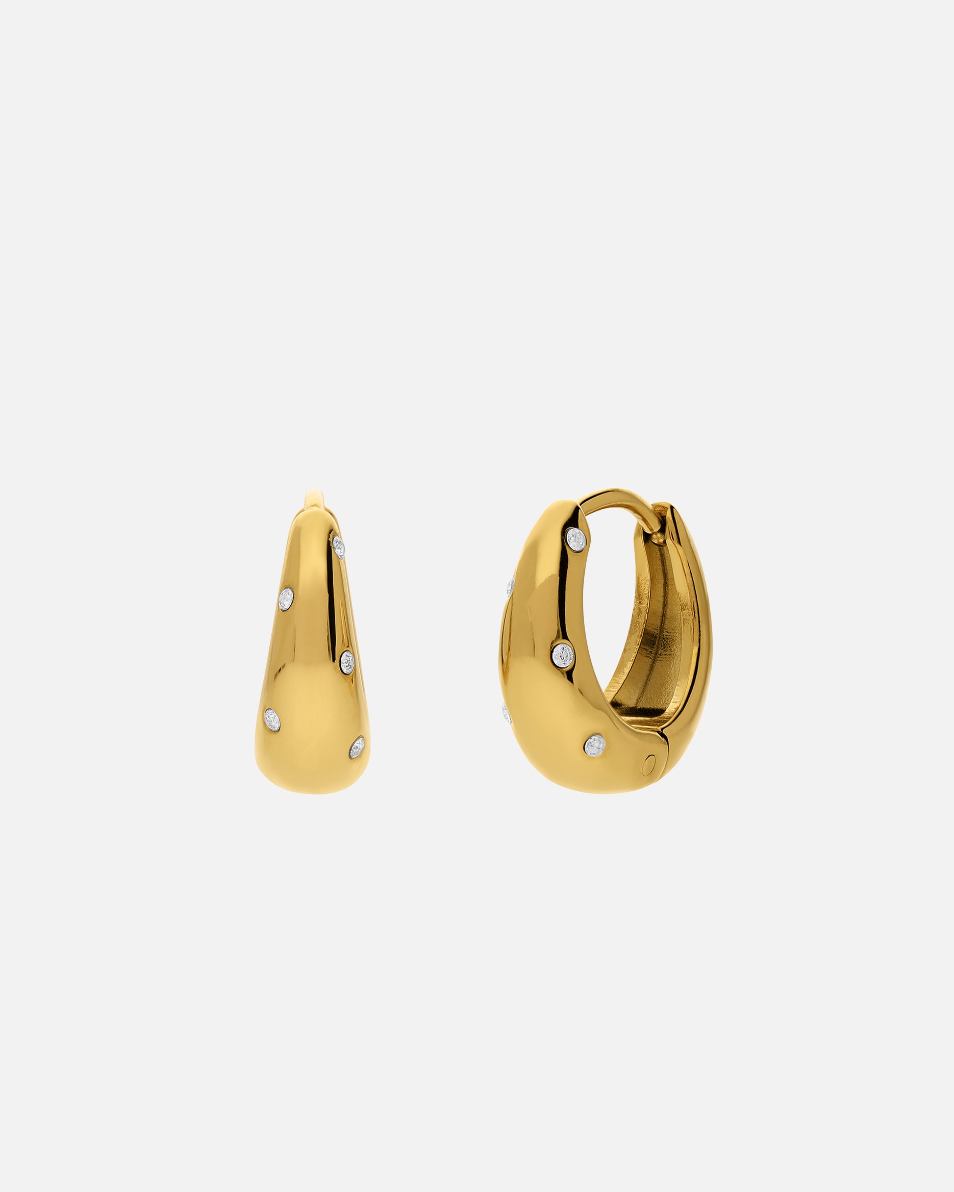 Ohrringe für Weiblich Lucardi Ohrringe - Stahl Gold
