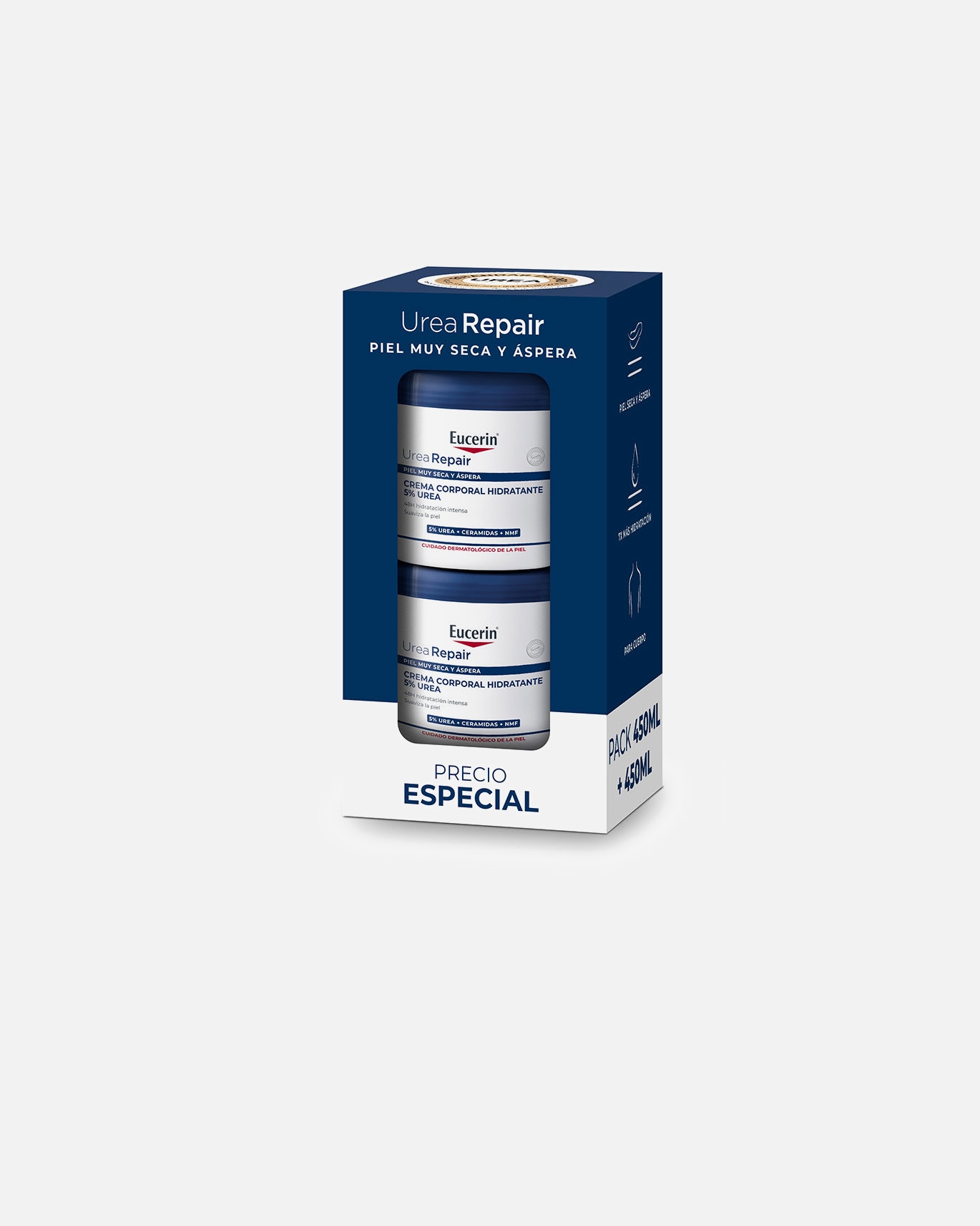 Körpercreme für Unisex Eucerin UREAREPAIR Feuchtigkeitscreme für den Körper, 5 % Harnstoff, Packung 1 Stück