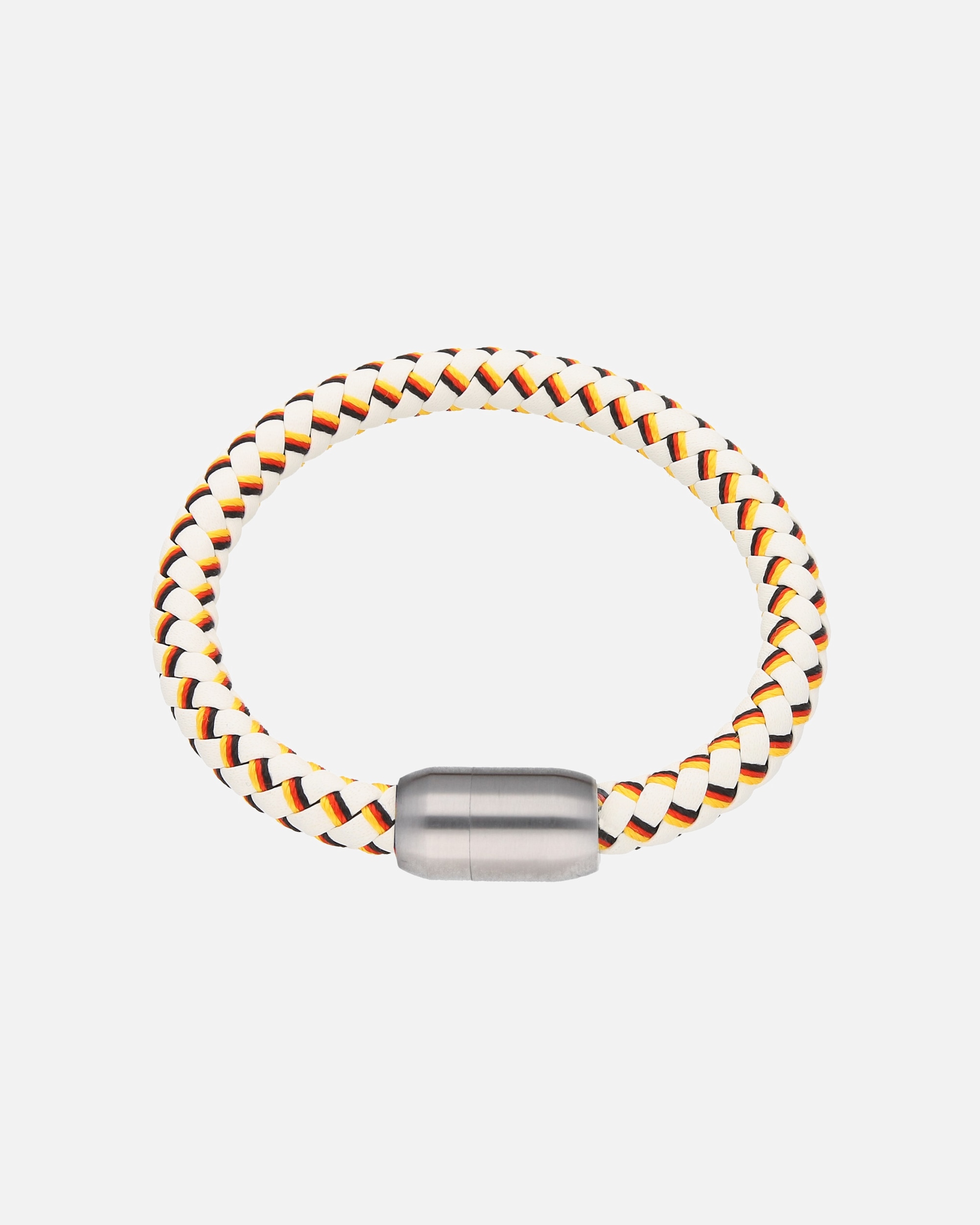 Armband für Weiblich Jacques Charrel Armband weiß, geflochten, in Deutschland-Optik mit Magnetverschluß 21 cm