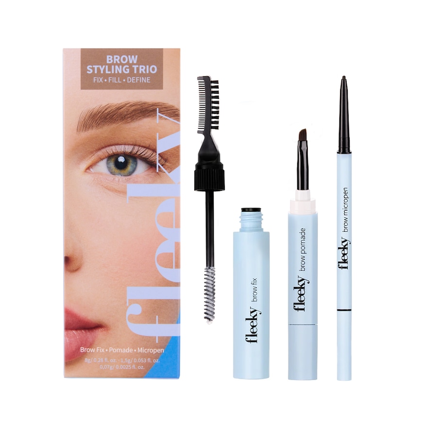 Fleeky Brow Set - 3-teiliges Augenbrauenset light brown Hellbraun