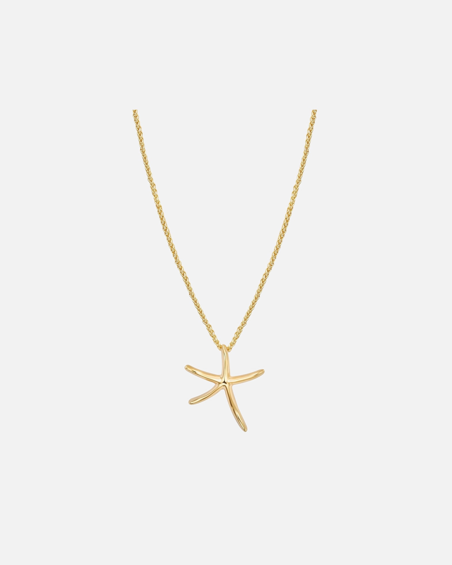 Halskette für Weiblich Lulu & Jane Halskette Seestern Metall-Legierung in Gelbgold 45,0 cm Basiskette + 6,0 cm Verlängerung