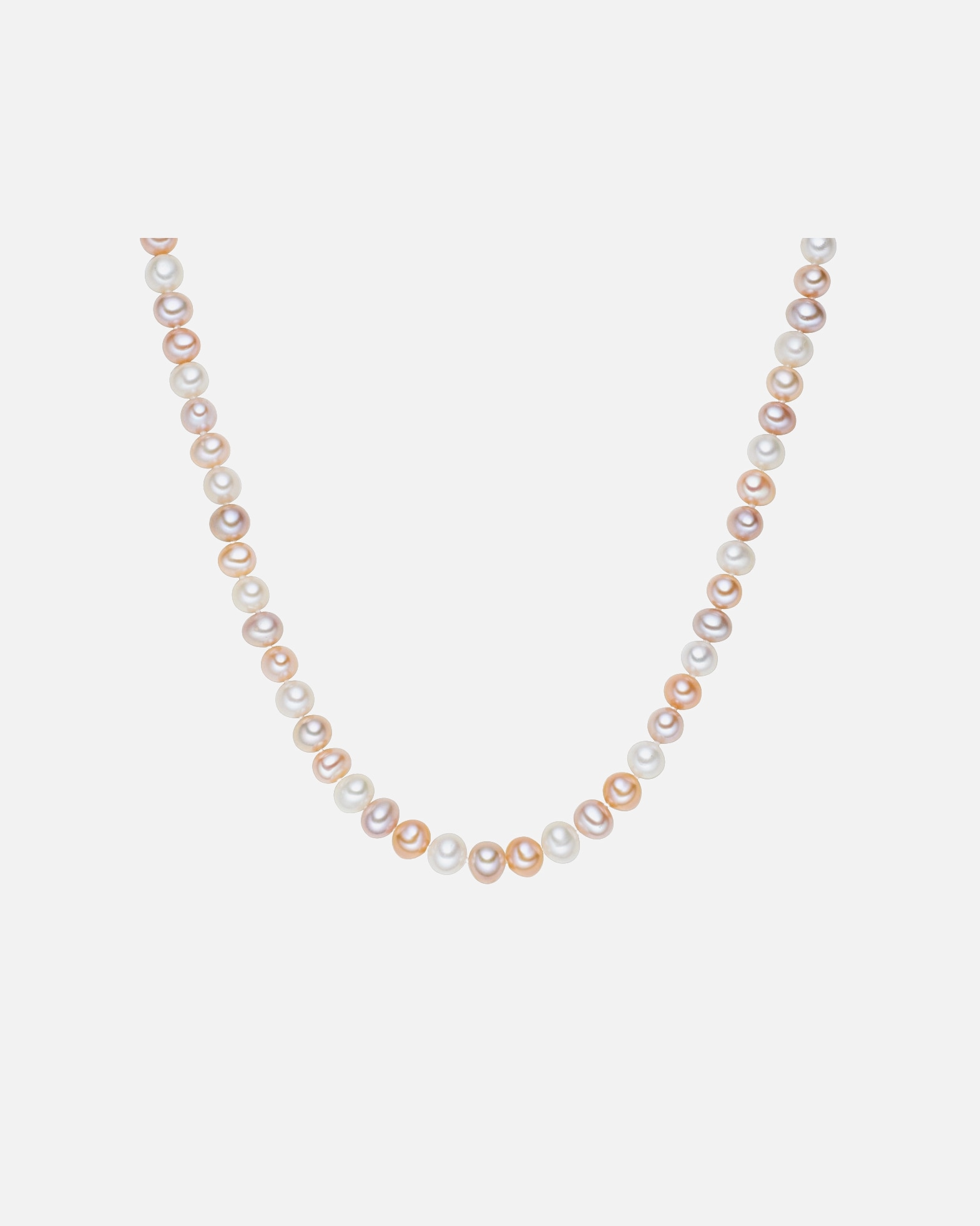 Halskette für Weiblich Valero Pearls Perlen-Kette aus Sterling Silber in silber mit Süßwasser-Zuchtperle 40 cm + 5 cm