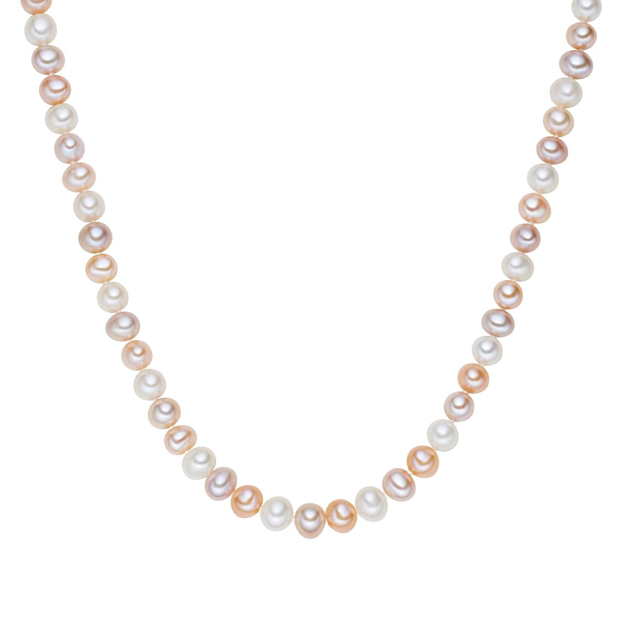 Valero Pearls Perlen-Kette aus Sterling Silber in silber mit Süßwasser-Zuchtperle 40 cm + 5 Damen