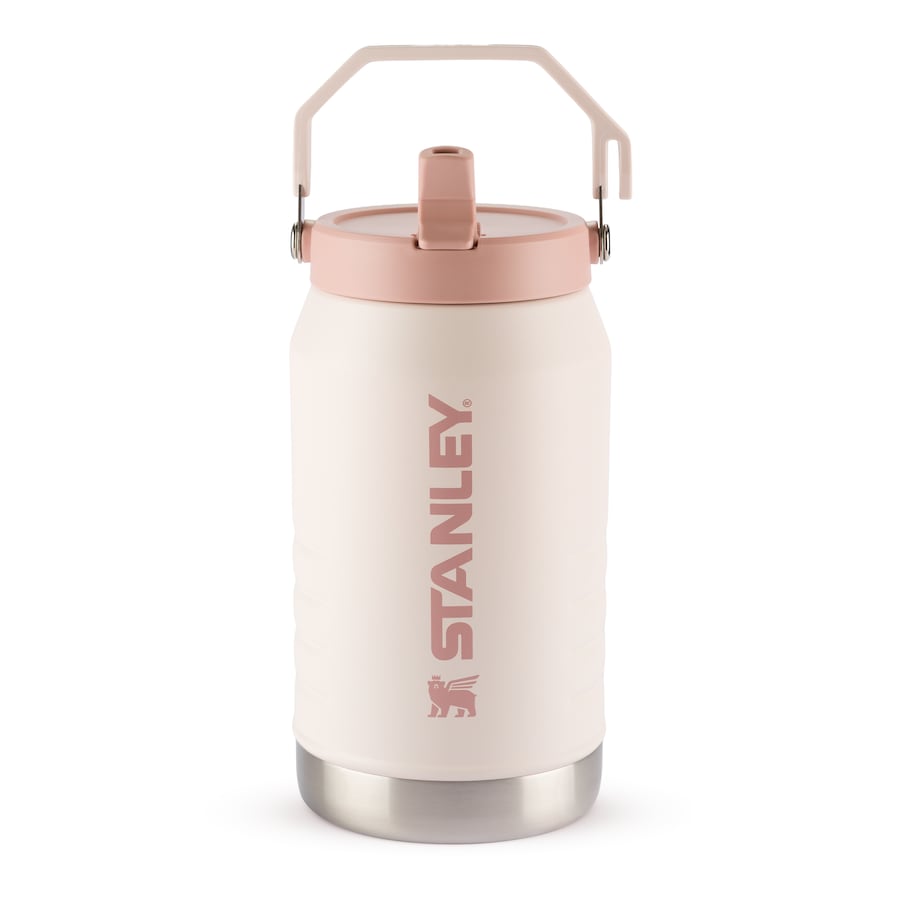 Stanley 1913 Isolierflasche - 1,90L ICEFLOW FLIP STRAW JUG 2.0 Rose Quartz Weiss