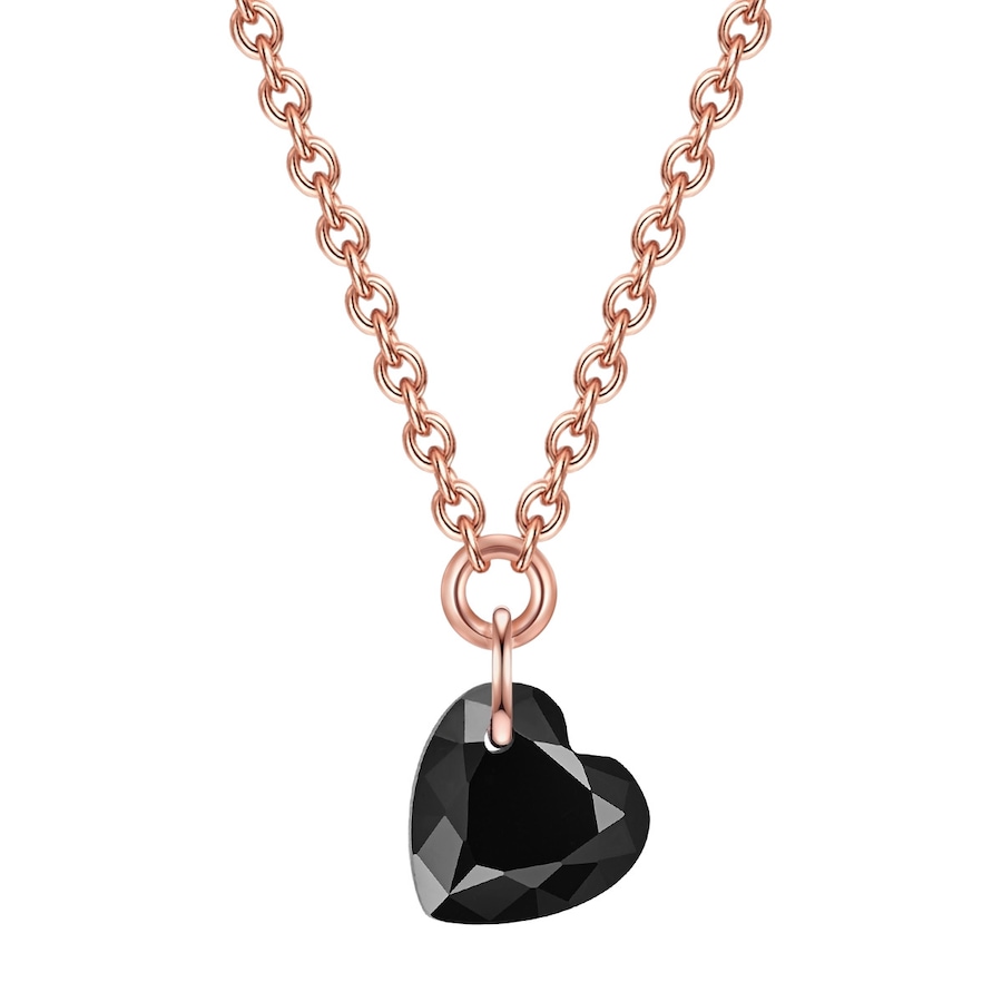 Glanzstücke München Halskette Herz Sterling Silber Spinell in Roségold Rosegold Damen