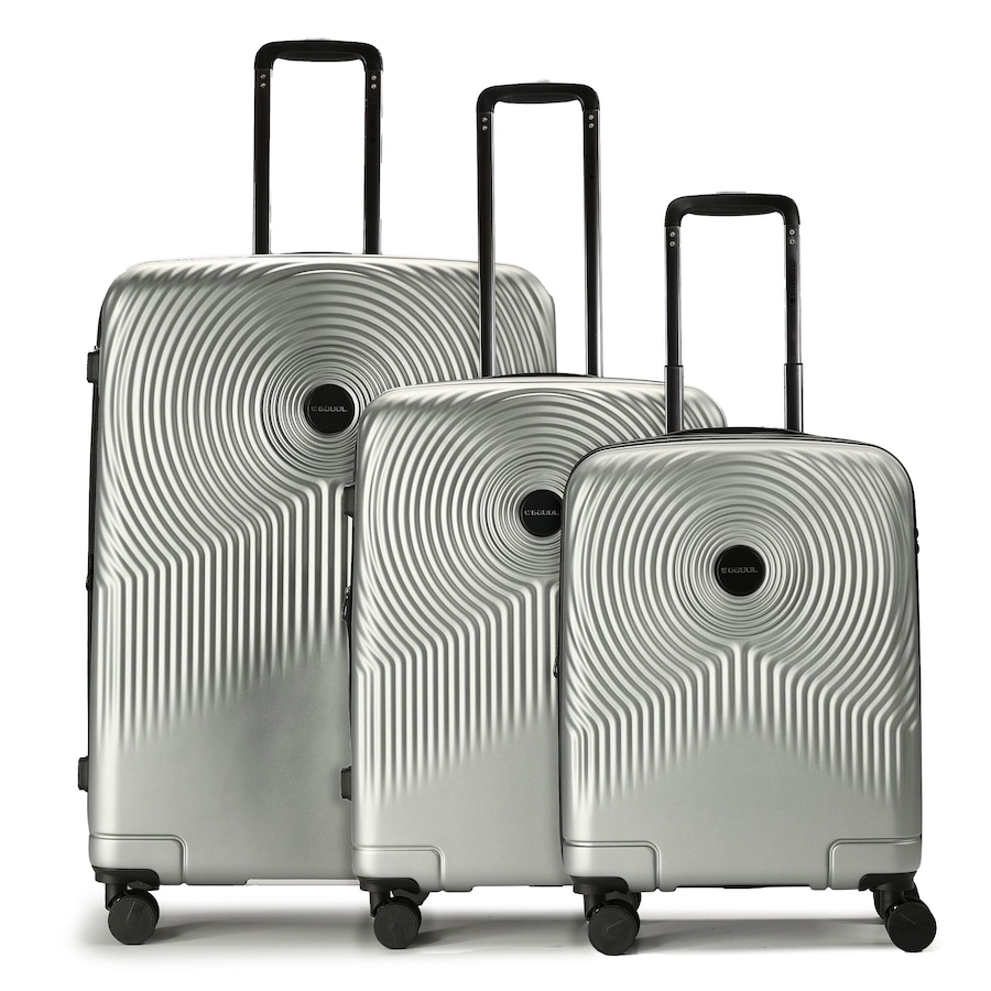 Gabol Radar 4 Rollen Kofferset 3-teilig mit Dehnfalte plata Silber Herren