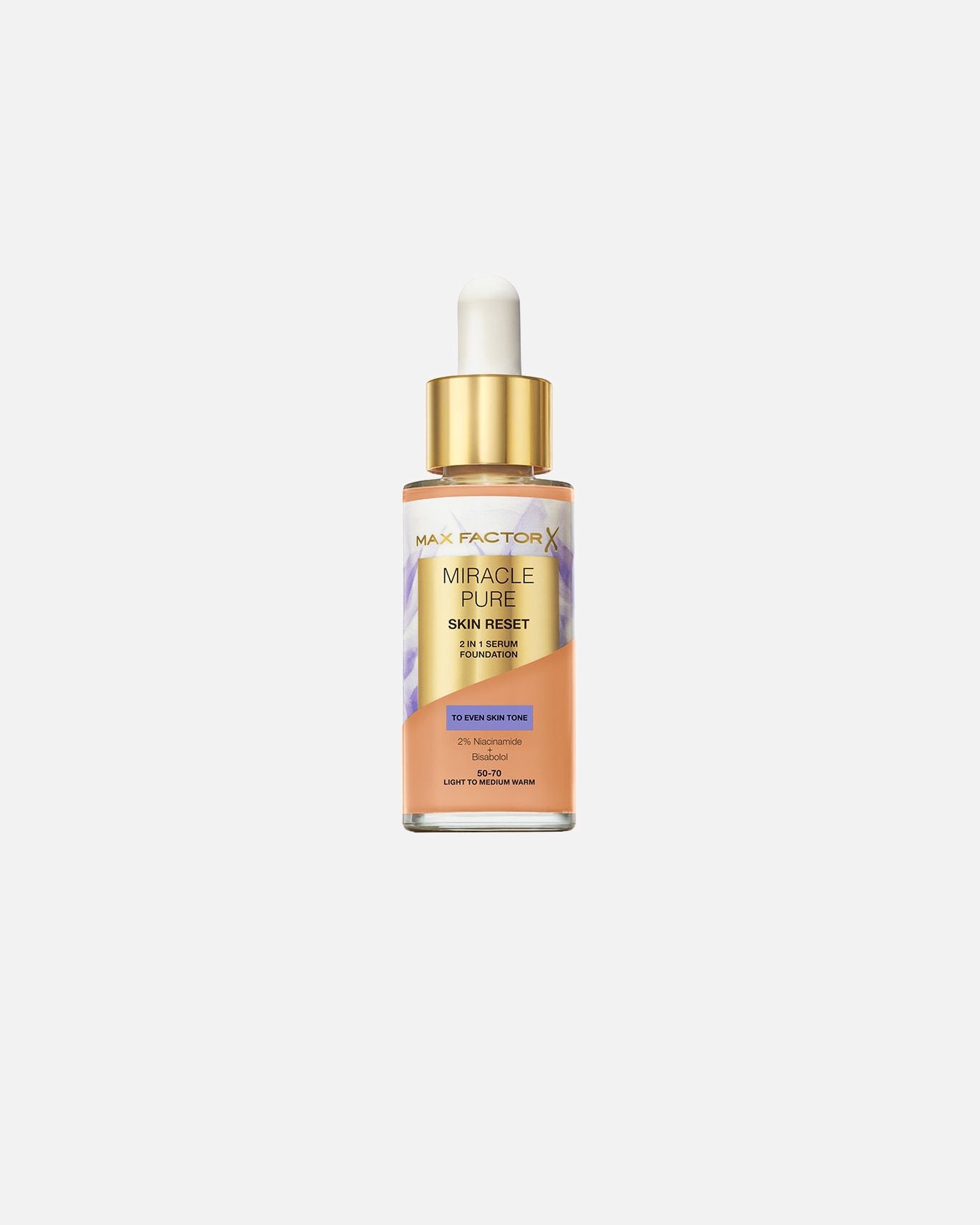 Foundation für Unisex Max Factor MIRACLE PURE 2-in-1 Erneuerungsserum Light Medium Warm