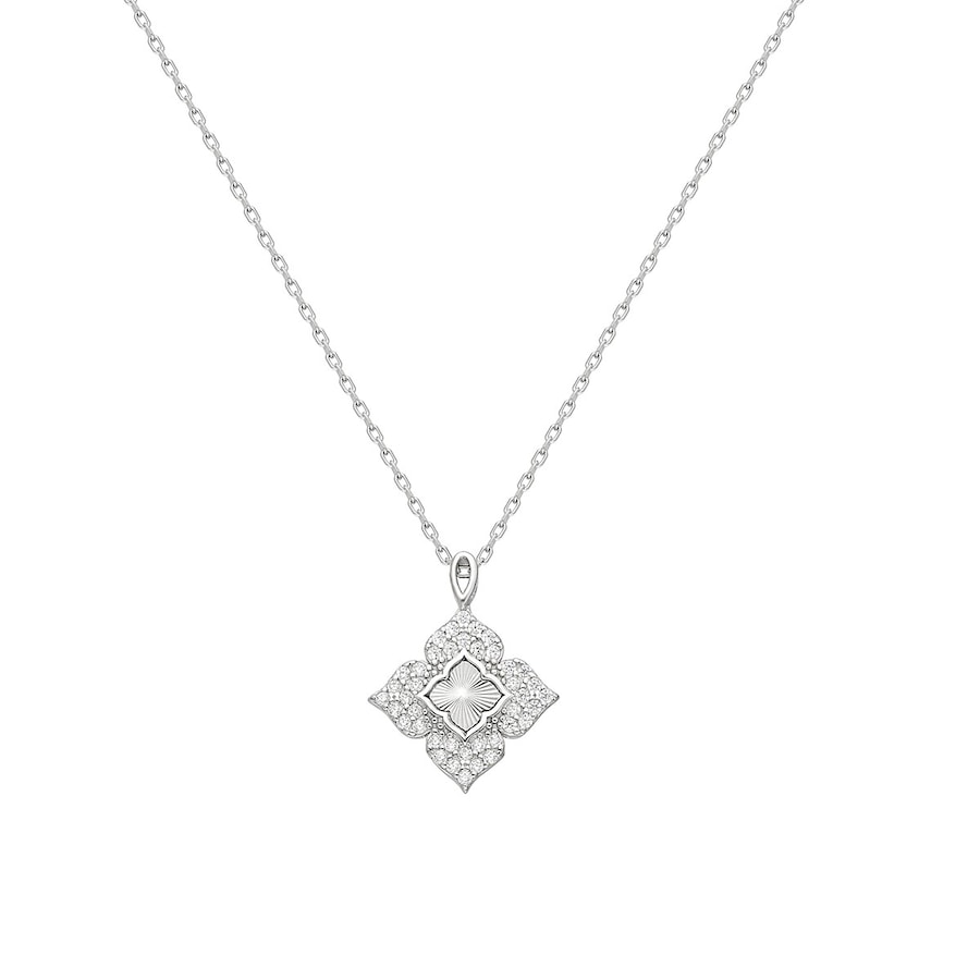 dKeniz Anhänger mit Kette 925/- Sterling Silber Zirkonia 42+3cm Damen