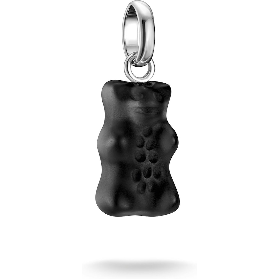 Thomas Sabo Charm 925er Silber, recycelt, Glas schwarz Damen