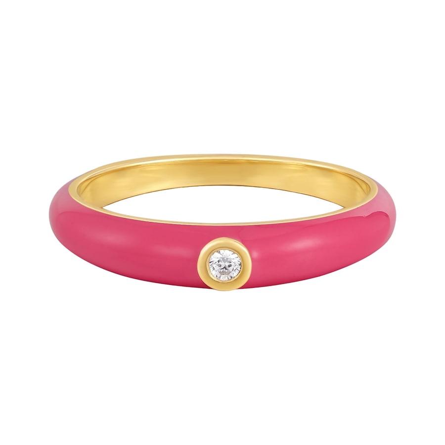 Glanzstücke München Ring Sterling Silber Zirkonia in Gelbgold 56 Damen
