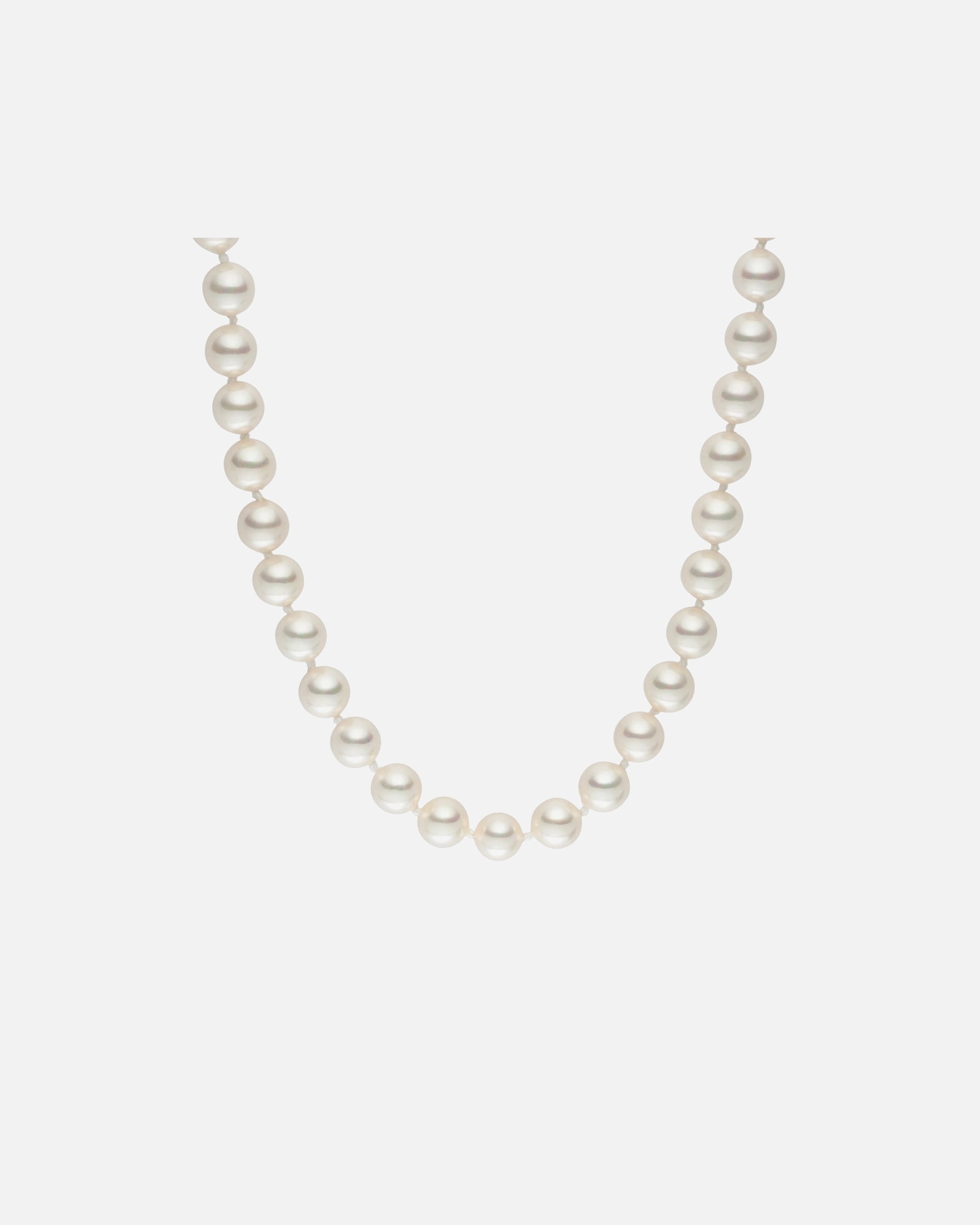 Halskette für Weiblich Lulu & Jane Perlen-Kette Messing Muschelkernperle in Silber 43,0 cm Basiskette + 5,0 cm Verlängerung