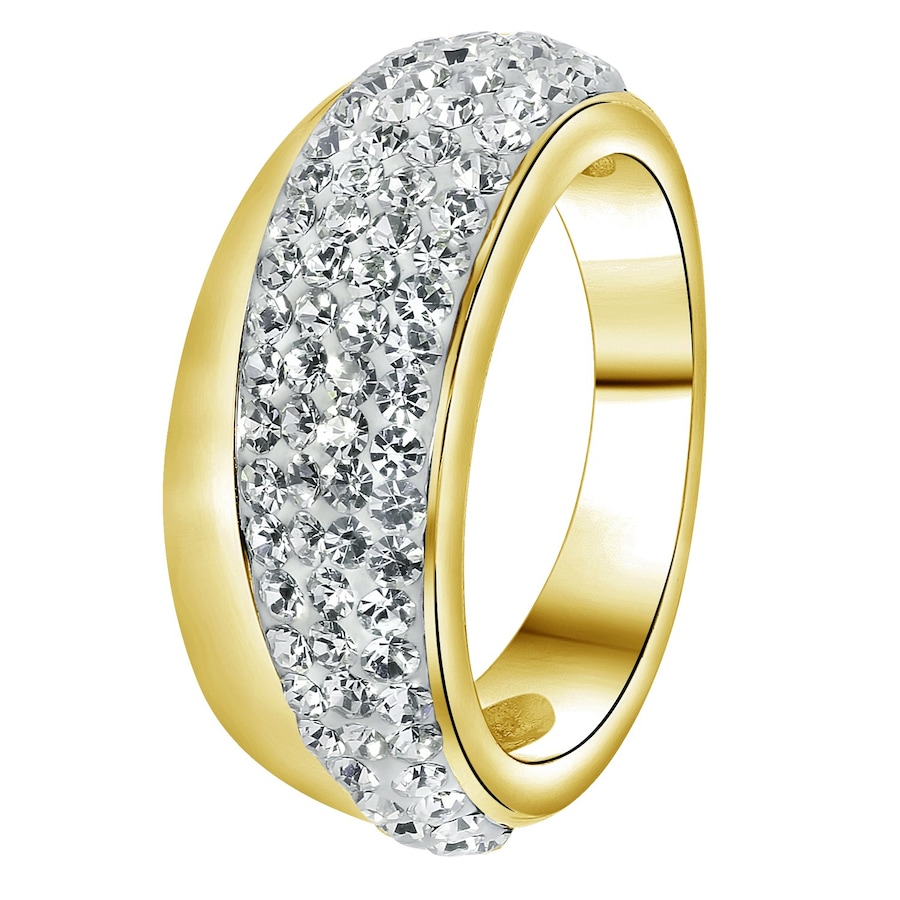Lucardi Ringe Stahl Gold - 57mm Herren