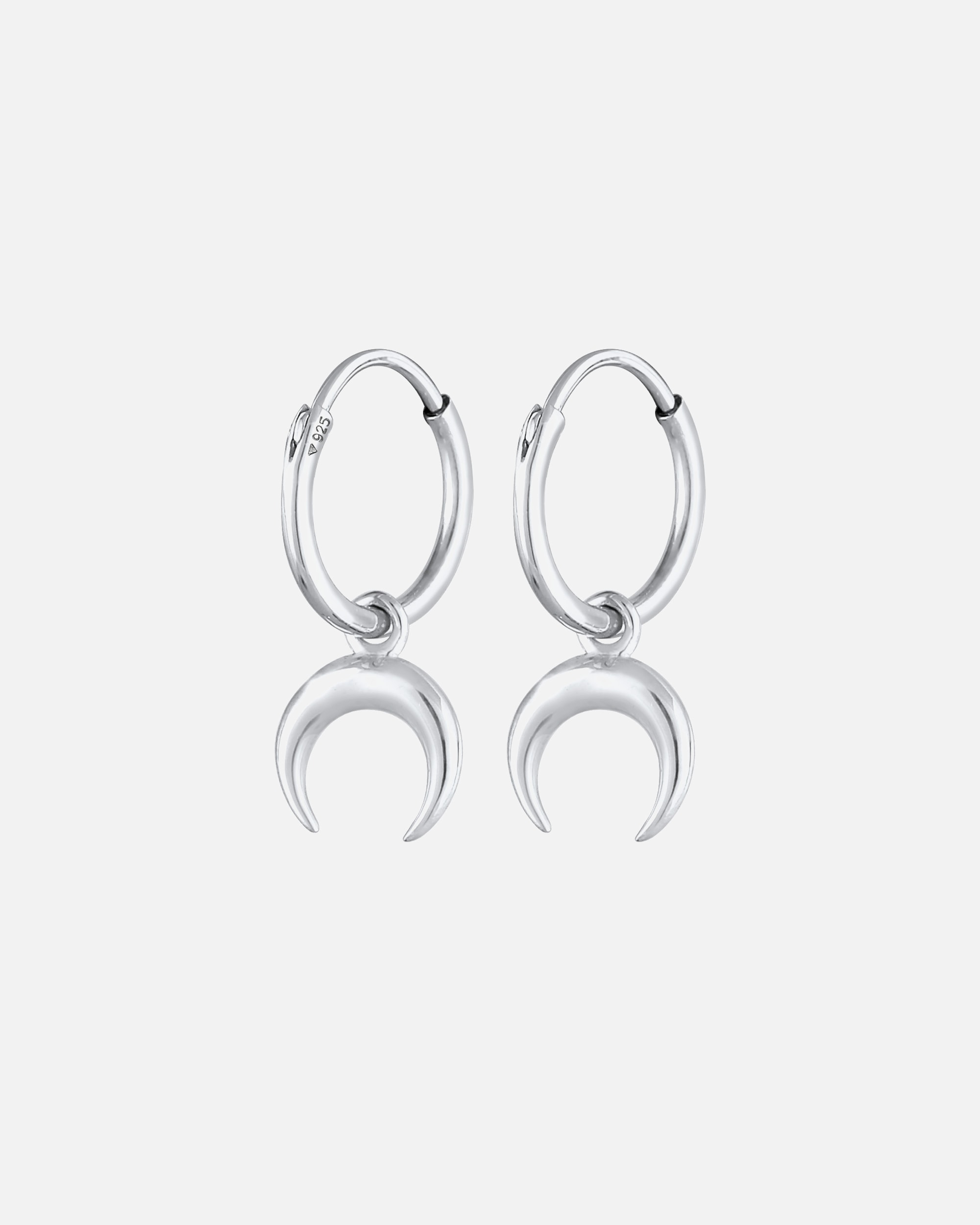 Creolen für Weiblich Elli Creolen Einhänger Mond Astro Sichel 925 Silber silberfarben