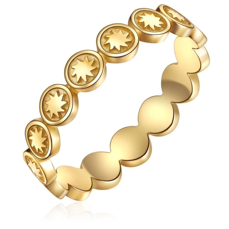 Glanzstücke München Ring Sonne Sterling Silber in Gelbgold 52 Damen