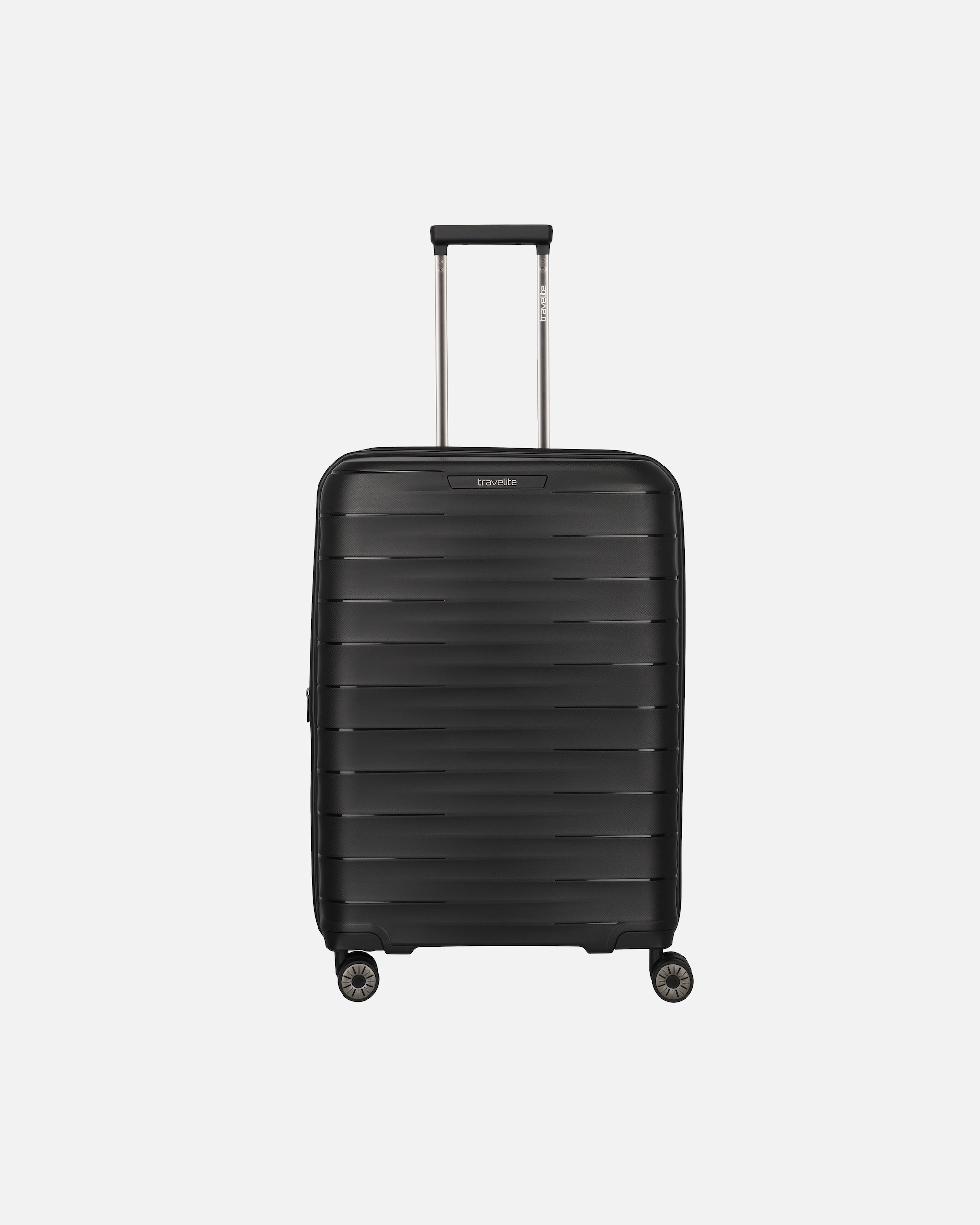 Trolley für Männlich Travelite mooby 4 Rollen Trolley M 66 cm mit Dehnfalte schwarz