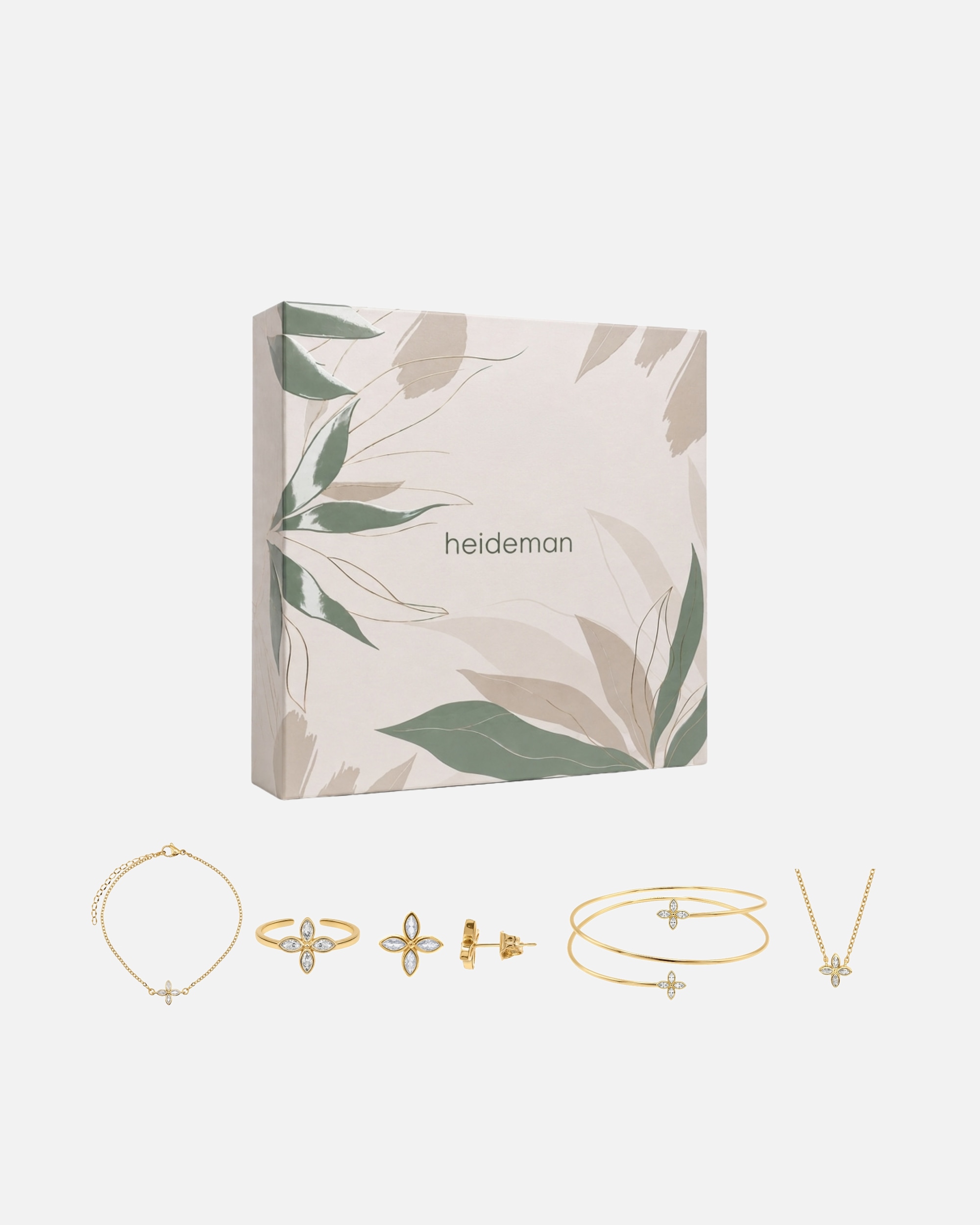 Schmuckset für Weiblich Heideman Geschenkbox Florenz goldfarben