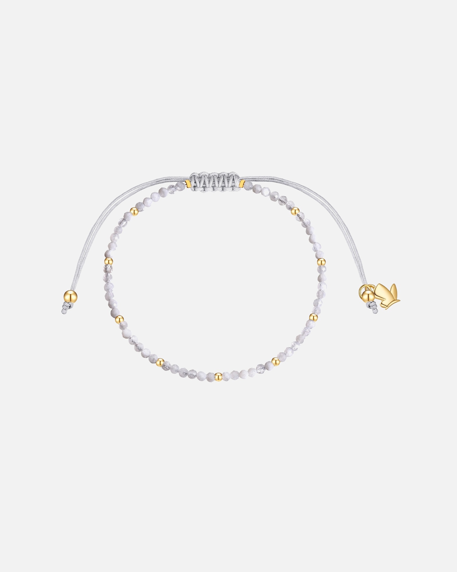 Armband für Weiblich Glanzstücke München Armband aus Edelstahl in Gelbgold mit Mondstein 15,0 - 22,0 cm, flexibel einstellbar
